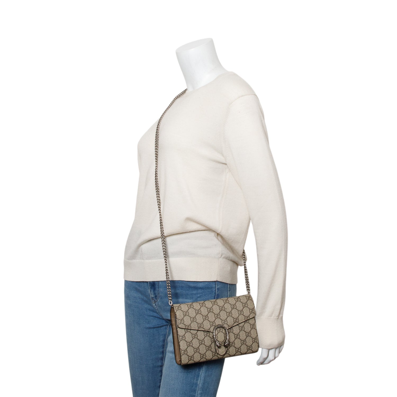 Gucci Dionysus GG Supreme Wallet on Chain w/ Box