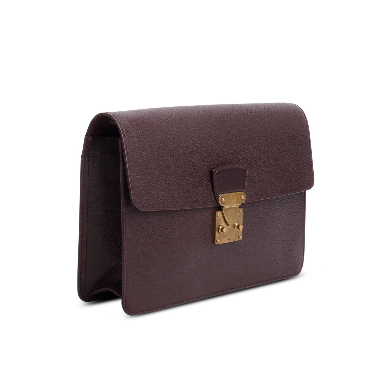 Louis Vuitton Brown Taiga Leather Pochette Kourad Clutch