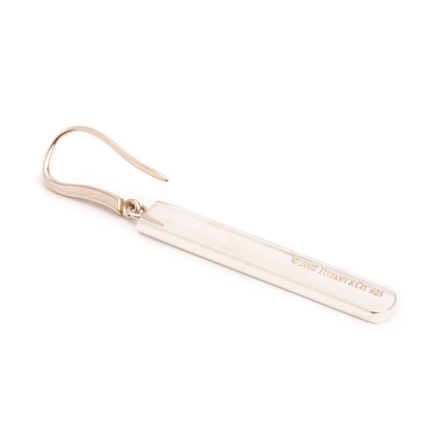 Tiffany & Co. Sterling Silver 1837 Bar Drop Earrings