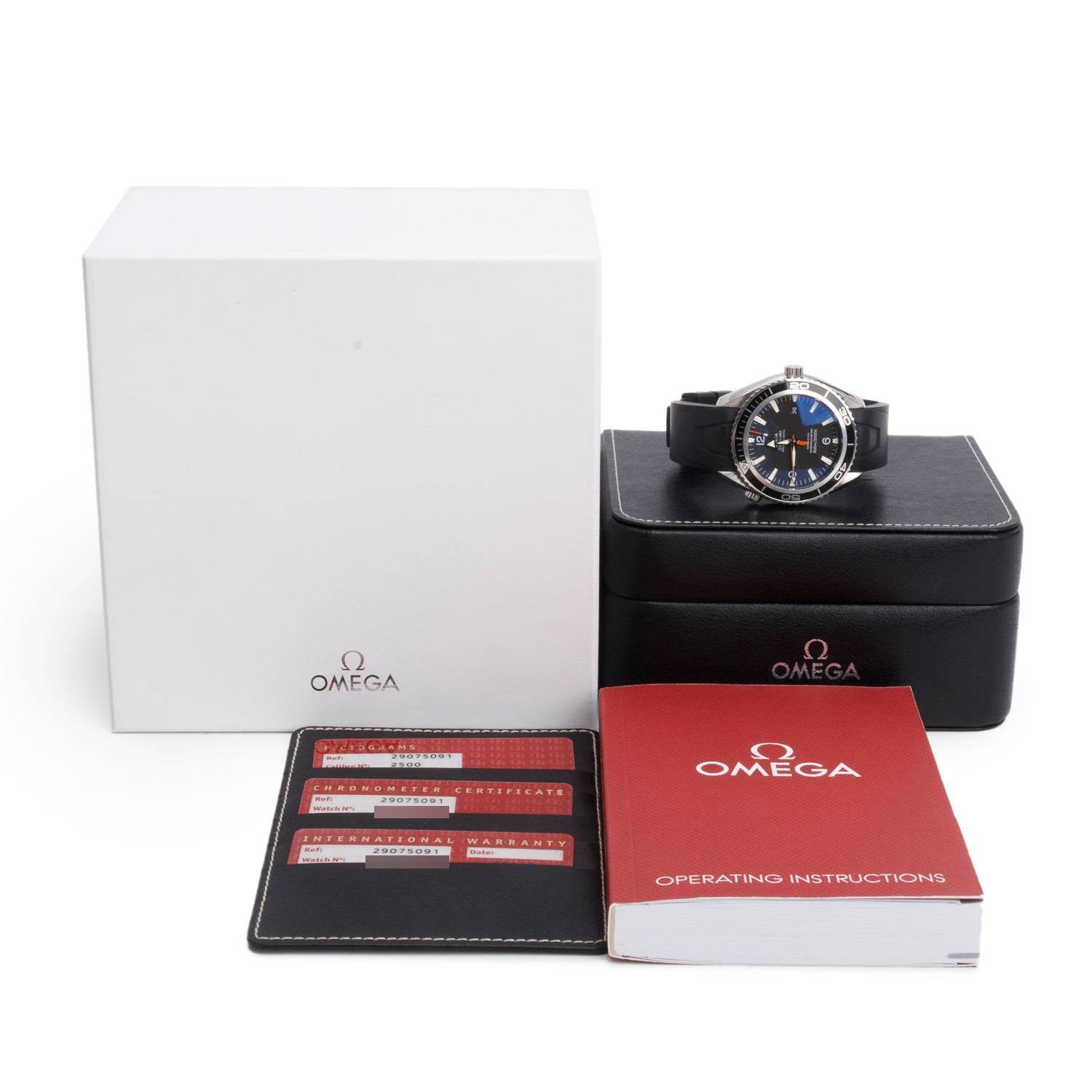 Omega Stainless Steel Seamaster Planet Ocean 007 Casino Royale 45.5 MM Watch w/ Box & Papers