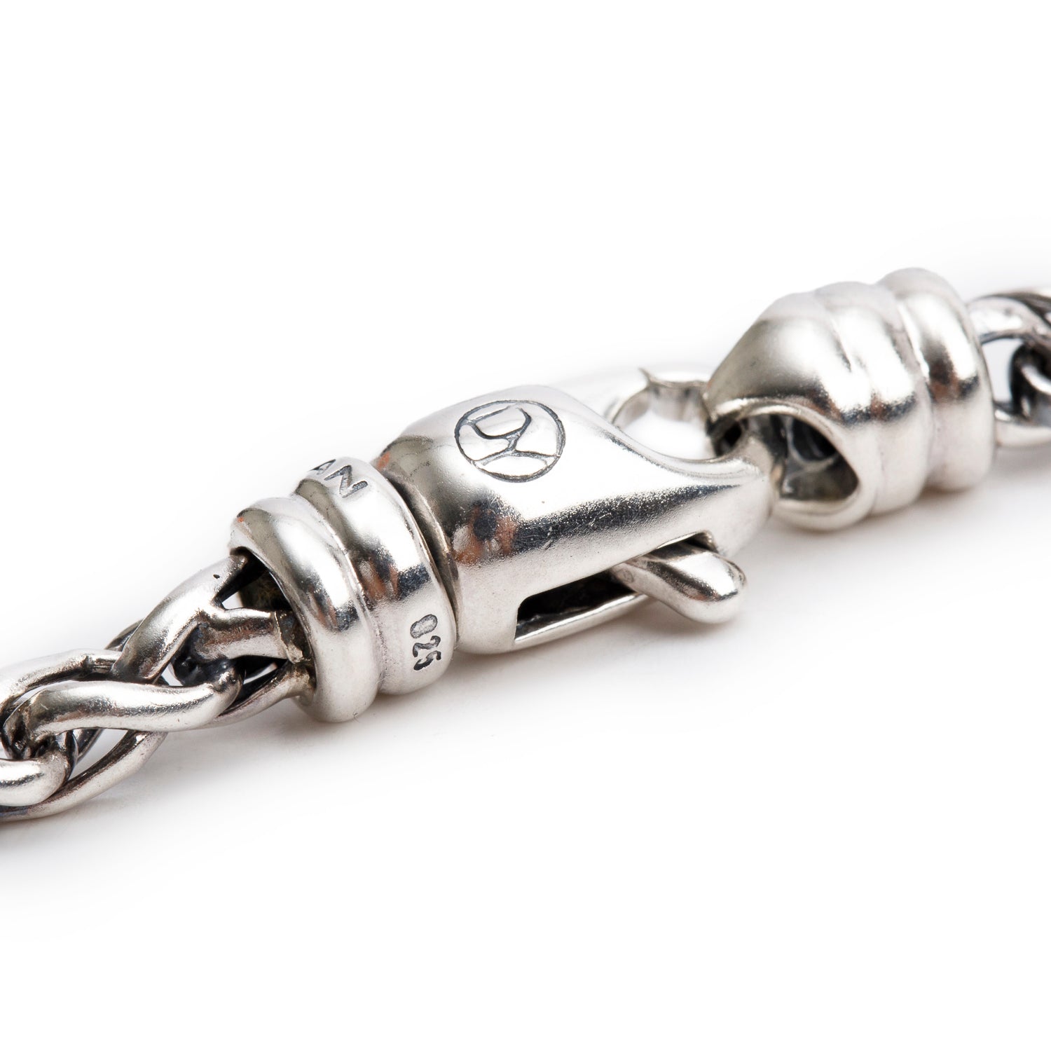 David Yurman Sterling Silver & 14k Yellow Gold Blue Topaz Enhancer Pendant Necklace