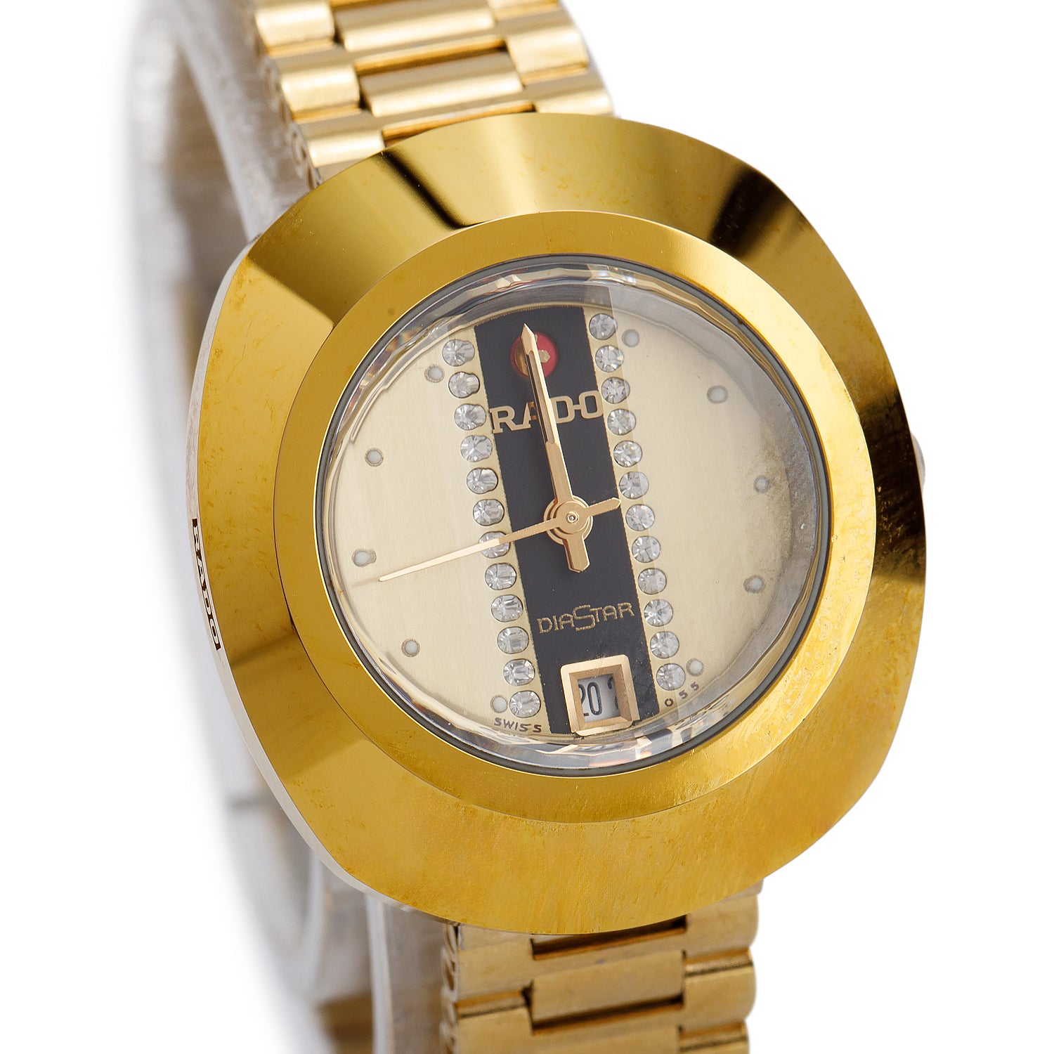 Rado Gold-Plated Stainless Steel Original DiaStar Quartz Watch Crystal Dial