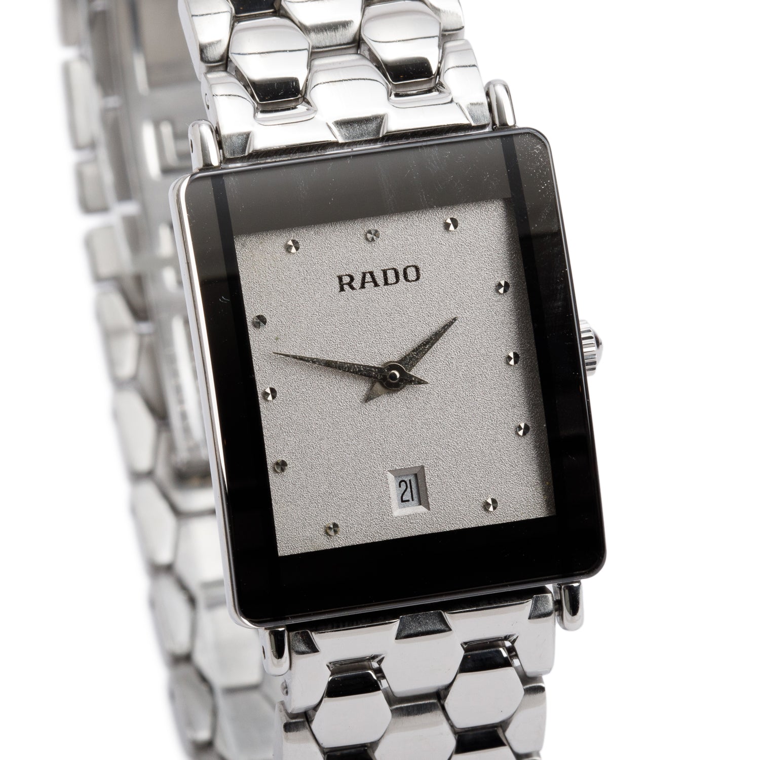 Rado Stainless Steel DiaStar Quartz Watch Silver Dial