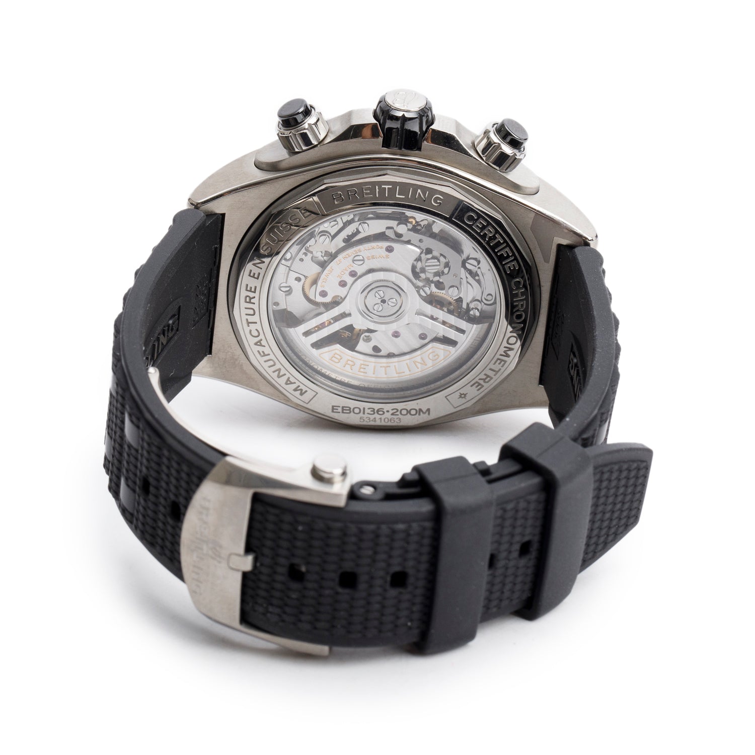 Breitling Titanium Super Chronomat B01 44 MM Automatic Chronograph Watch Grey Dial EB0136 w/ Box & Papers