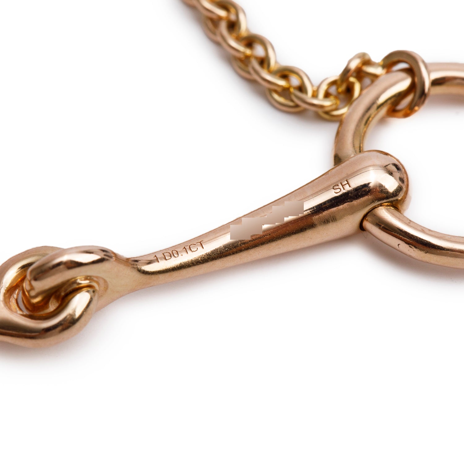 Hermes 18k Rose Gold Diamond Filet d'Or Bracelet