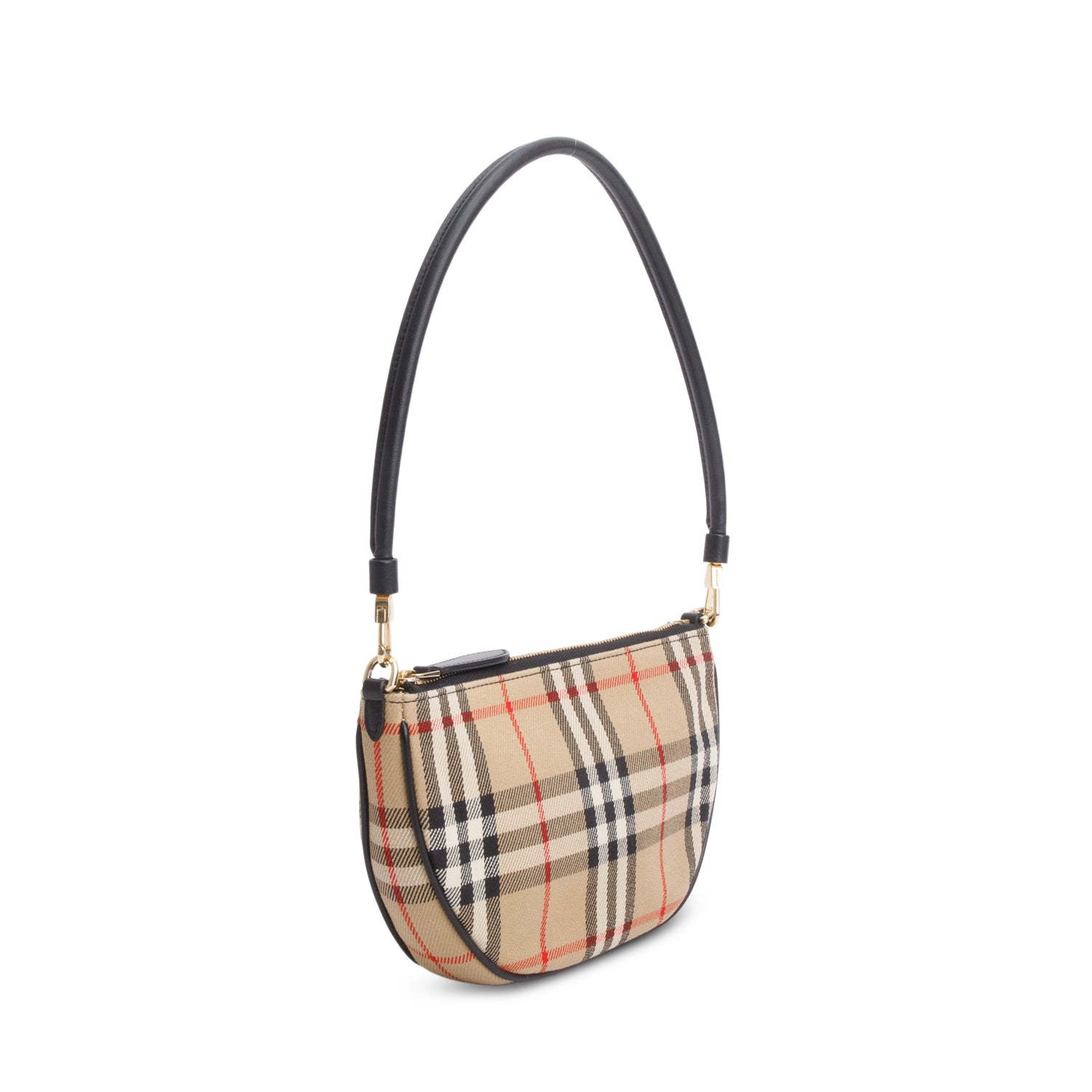 Burberry Beige Vintage Check Calfskin Olympia Slim Pouch