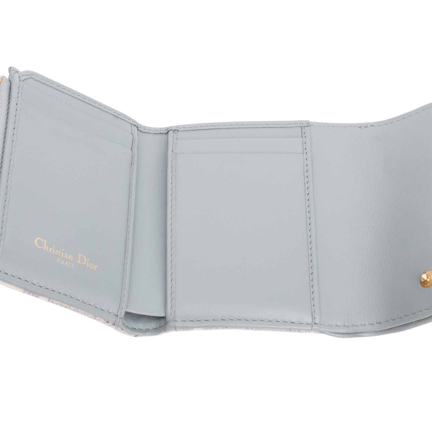 Christian Dior 2023 Grey Oblique Saddle Bloom Card Holder