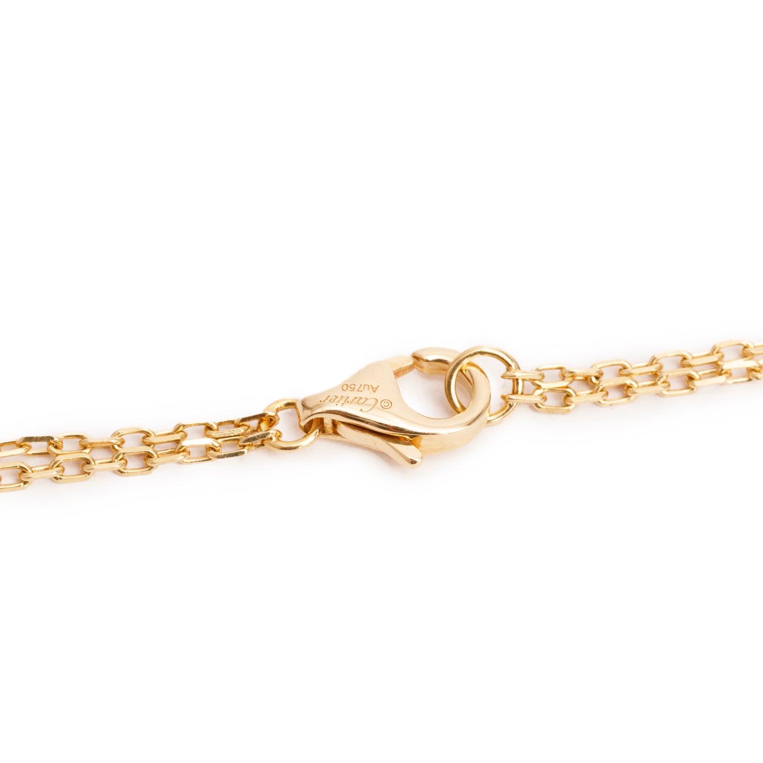 Cartier 18k Yellow Gold 2 Diamond Love Pendant Necklace
