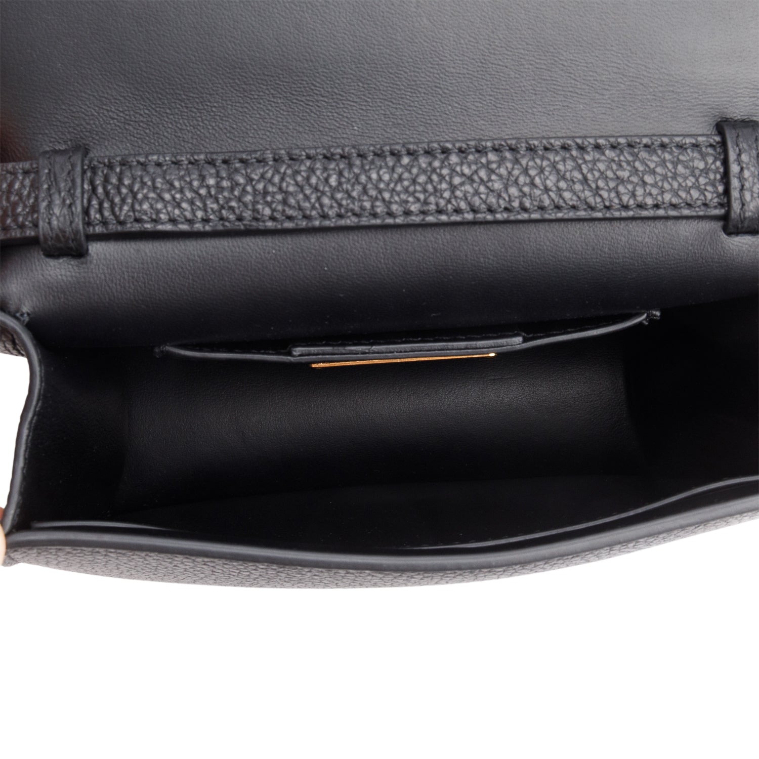 Ferragamo Black Pebbled Leather Vara Bow Crossbody Bag