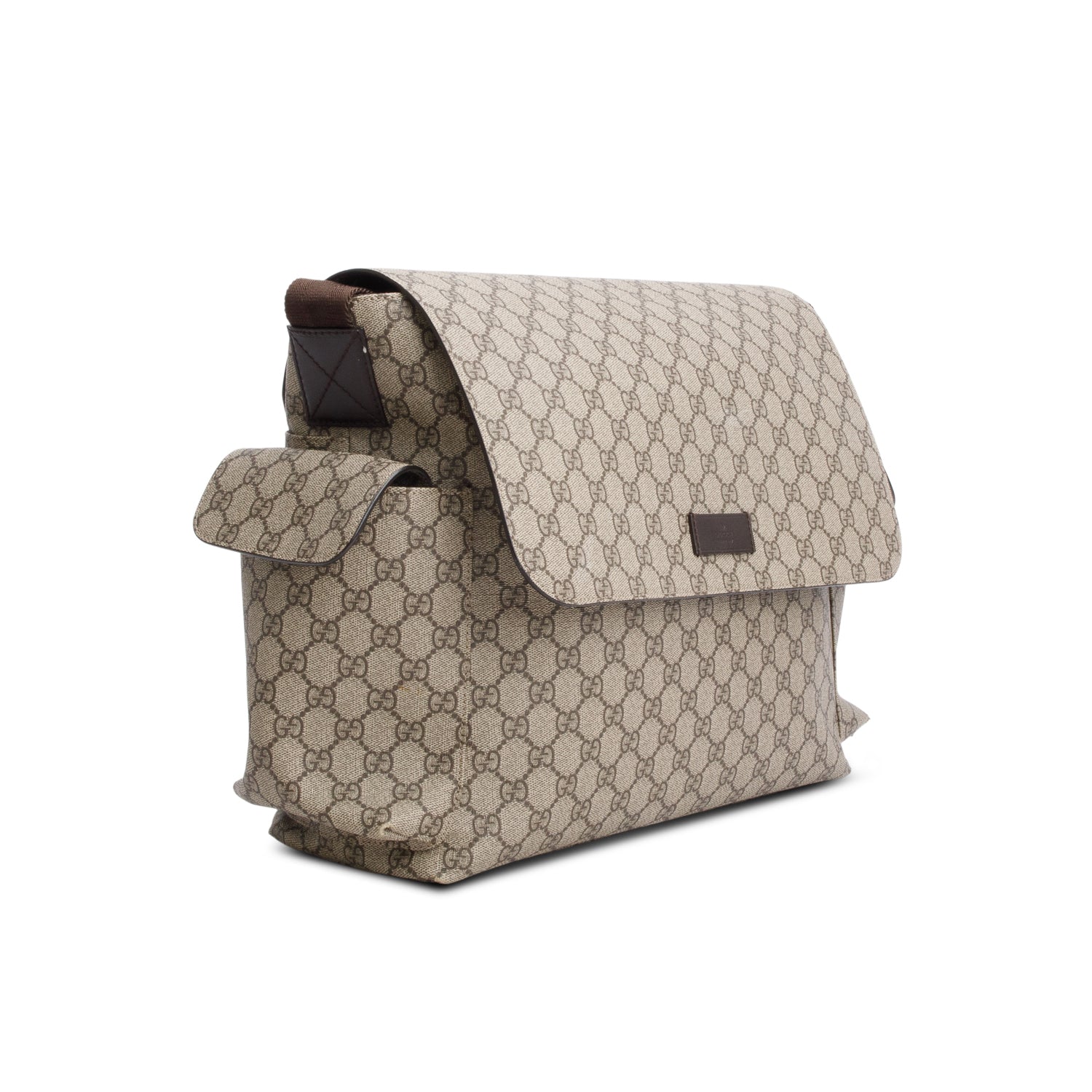 Gucci Beige GG Supreme Monogram Large Diaper Bag