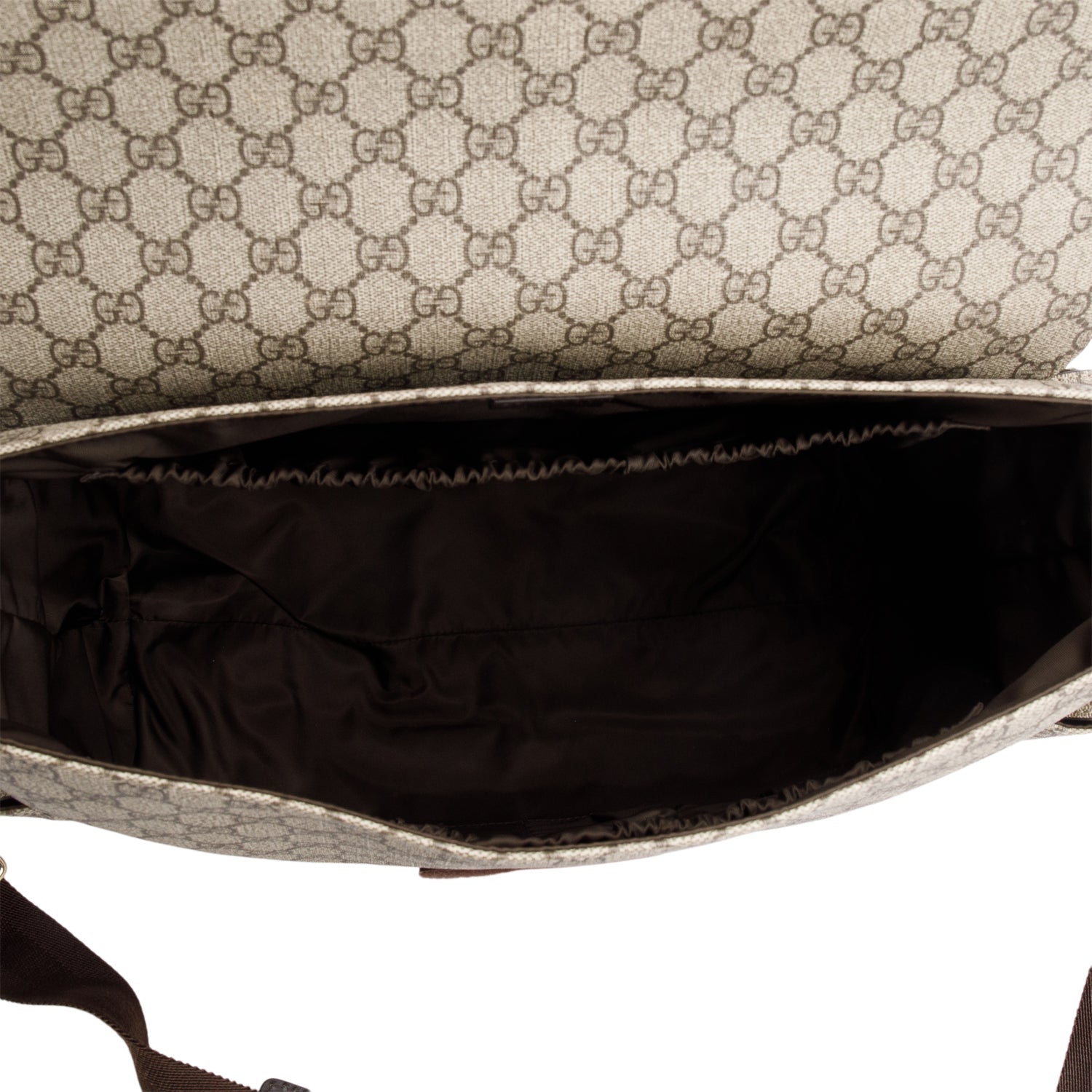 Gucci Beige GG Supreme Monogram Large Diaper Bag