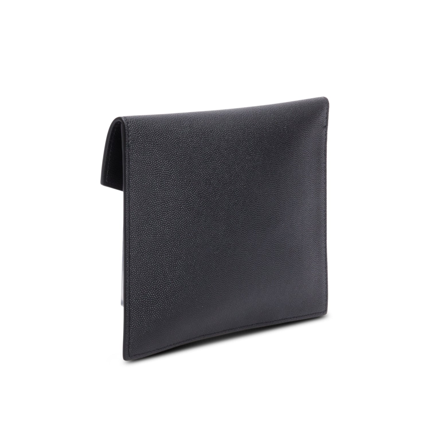 Saint Laurent Black Grain de Poudre Envelope Pouch