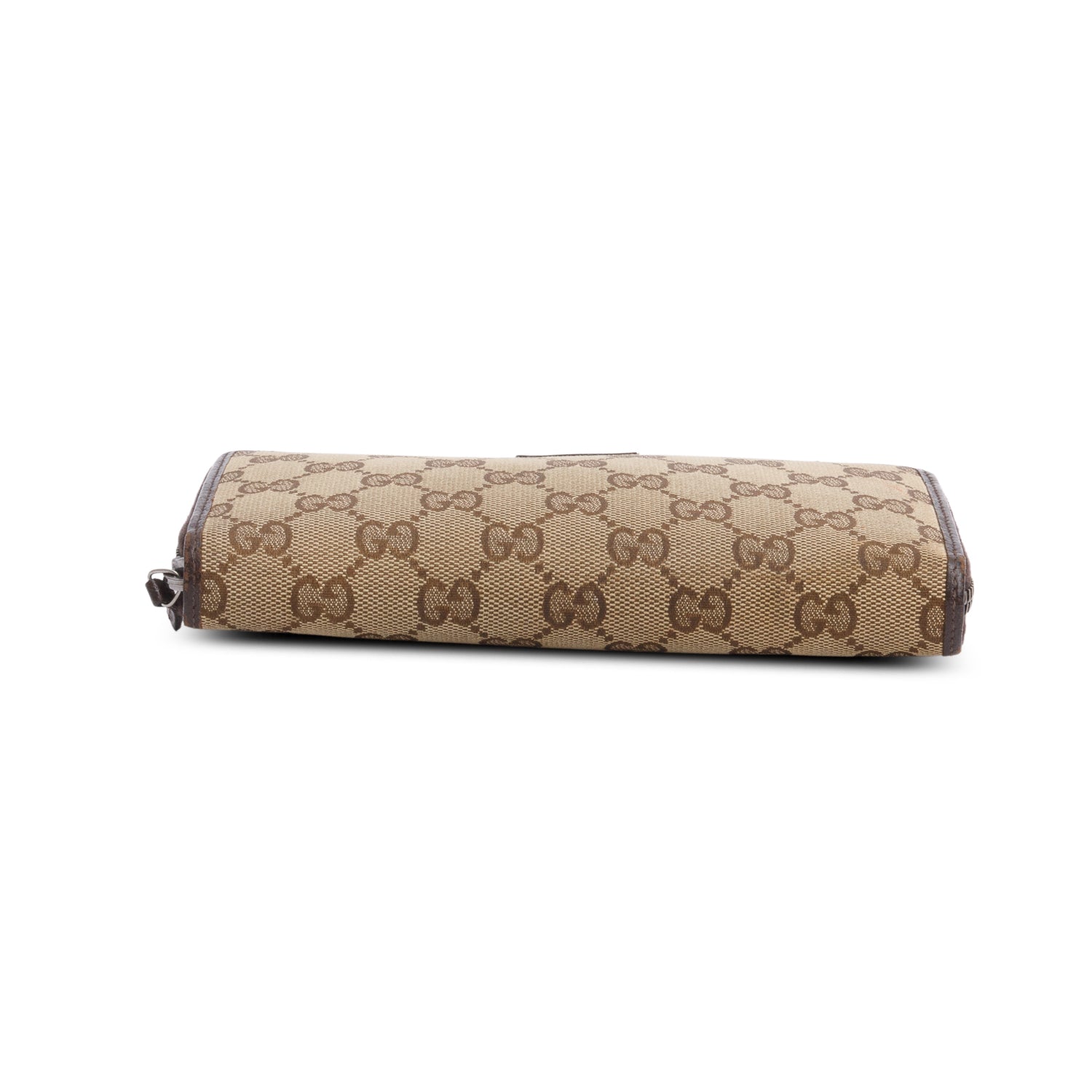 Gucci Monogram Dollar Calfskin Zip Around Wallet w/ Box