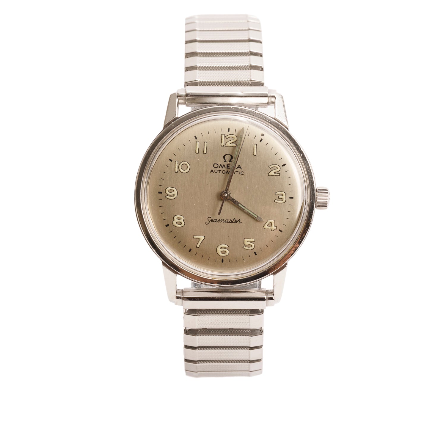 Omega Vintage Stainless Steel Seamaster 34 MM Automatic Watch w/ Box