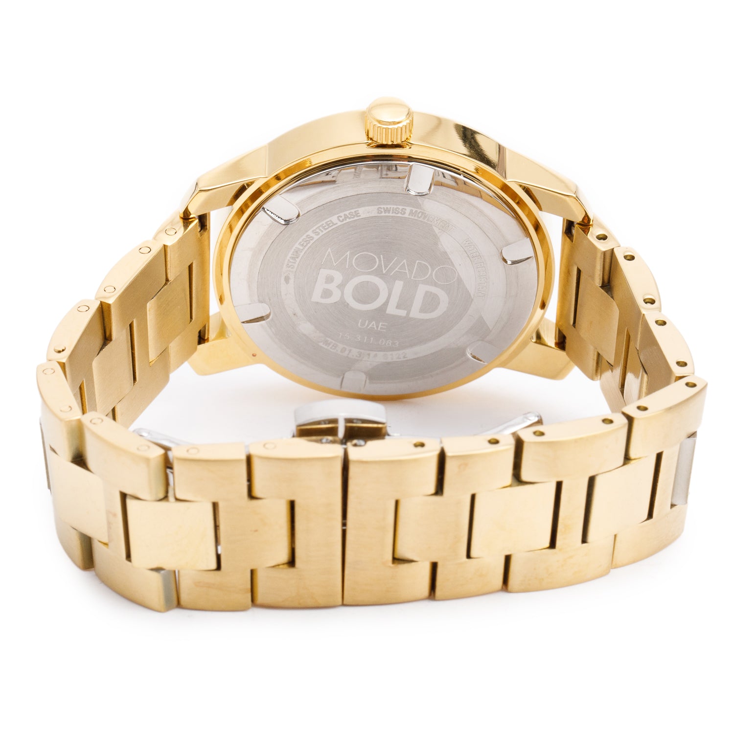 Movado Gold Plated Stainless Steel Bold Evolution 36 MM Quartz Watch