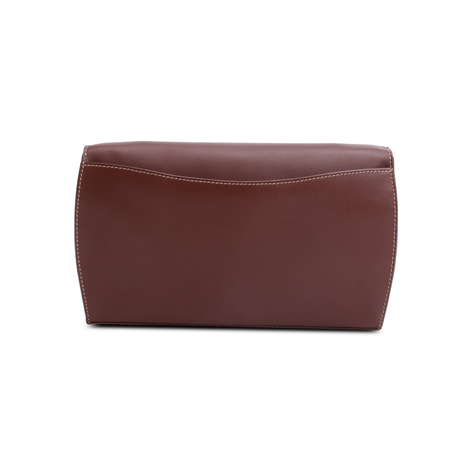 Cartier Vintage Burgundy Leather C De Cartier Flap Crossbody w/ Authenticity Card