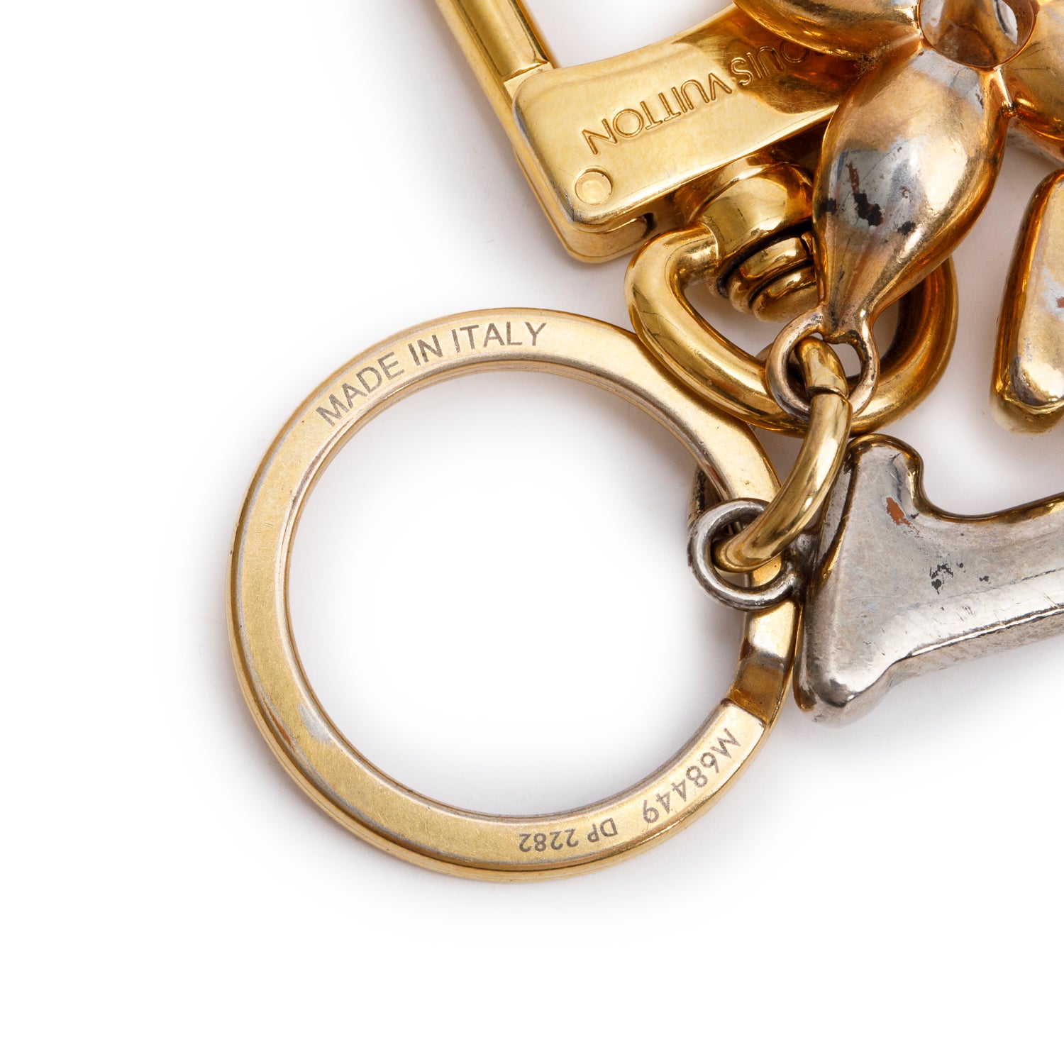 Louis Vuitton Silver & Gold-Tone Metal New Wave Bag Charm & Key Holder