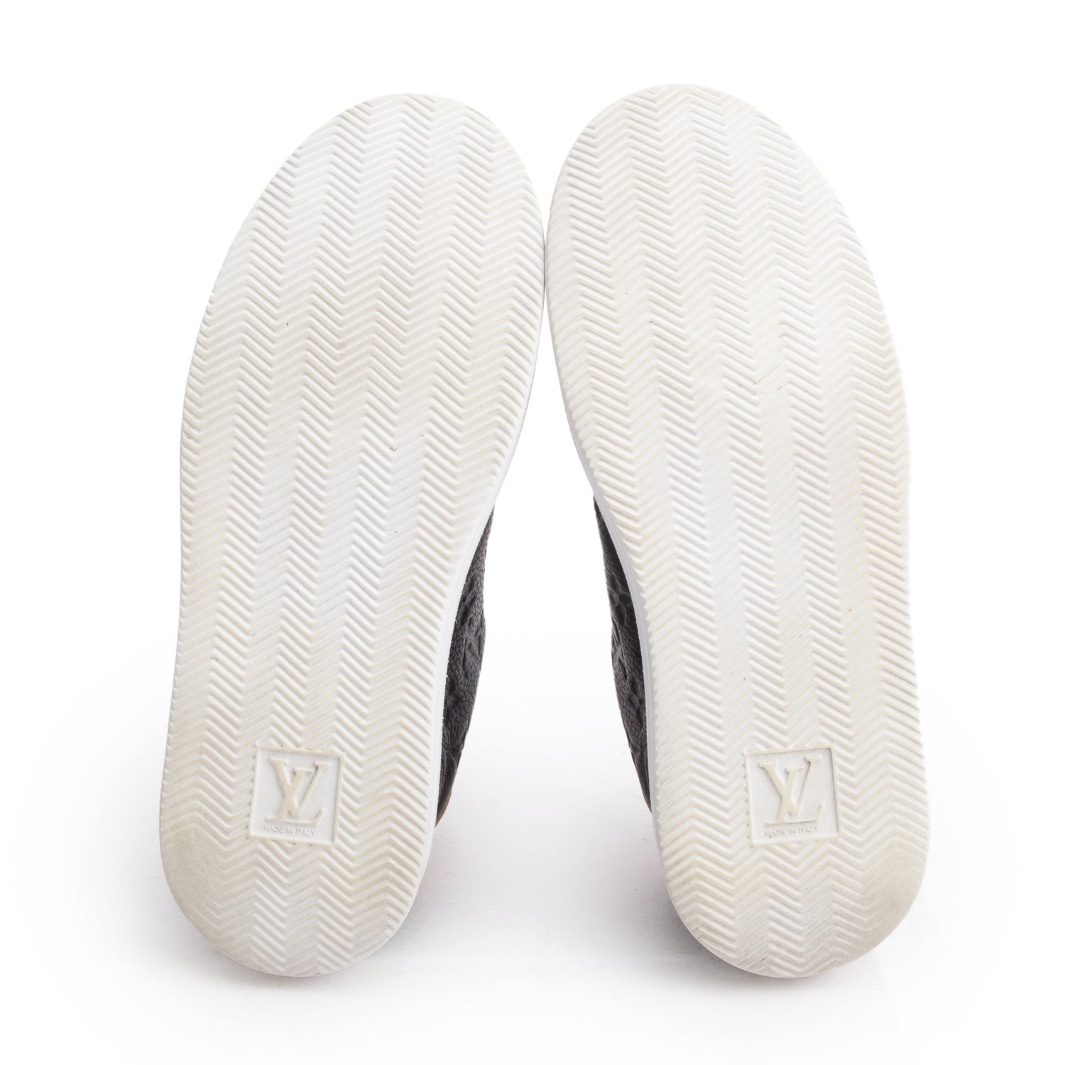 Louis Vuitton 2023 Black Monogram Embosssed Leather Beverly Hills Sneakers, Men's Size 9