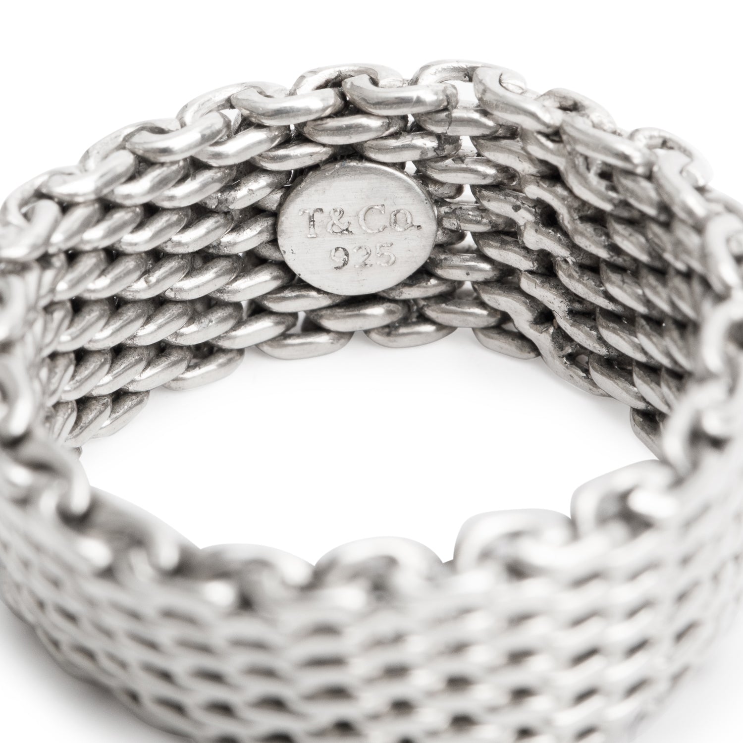 Tiffany & Co. Sterling Silver Somerset Mesh Ring, Size 7
