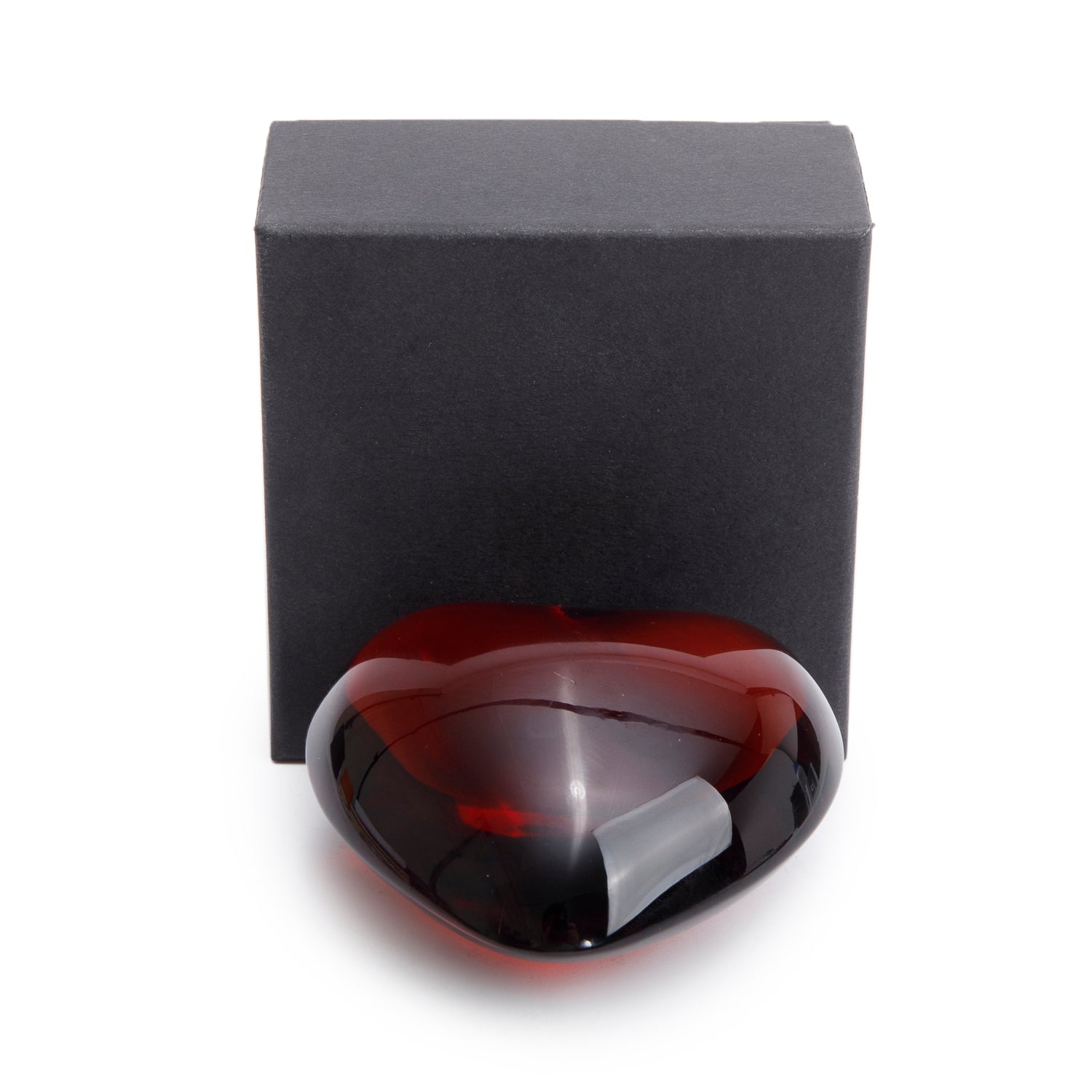 Baccarat Red Crystal Puffy Heart Paperweight