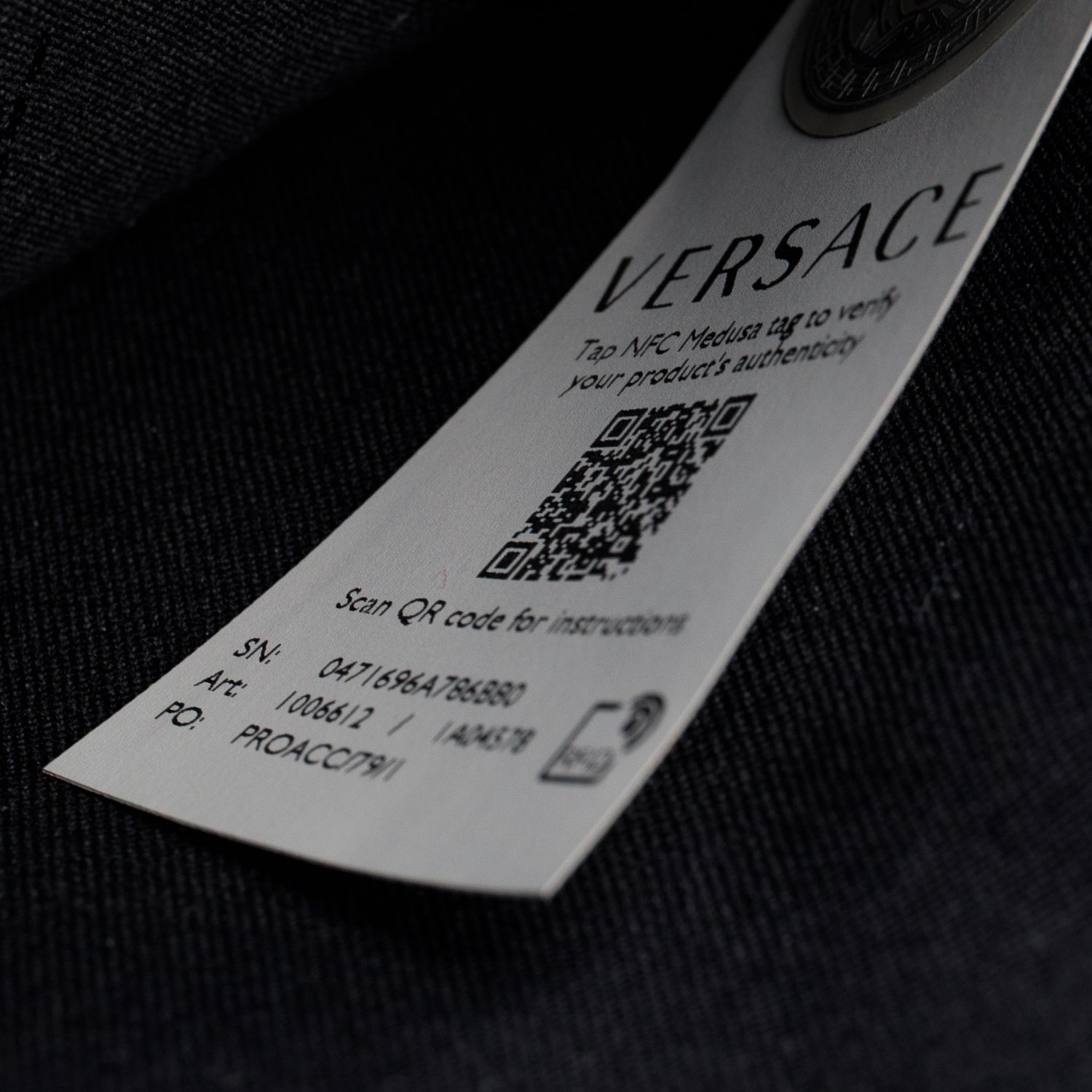 Fendi x Versace Black Leather Clutch