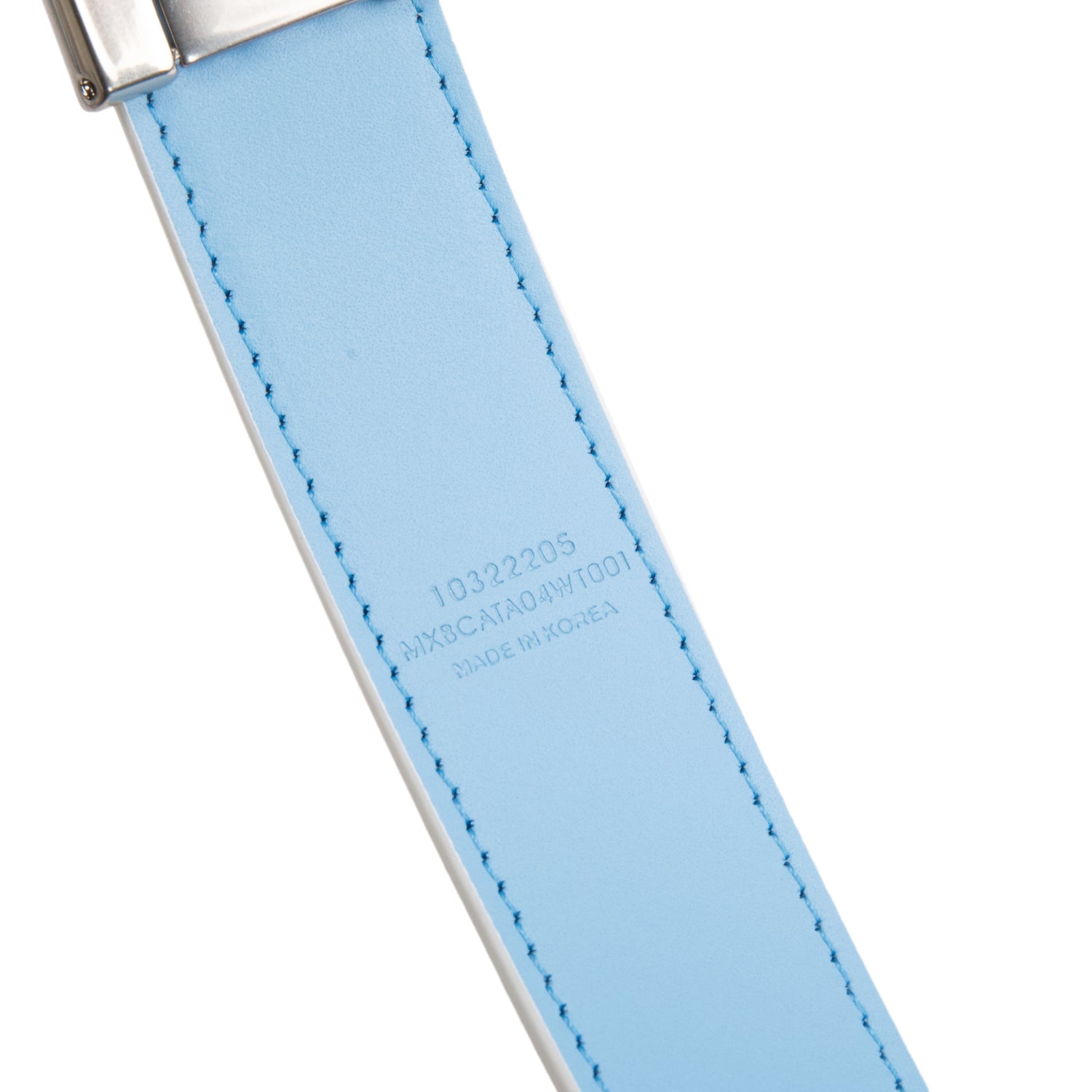 MCM White Visetos Henry Kaiser Logo Reversible Belt O/S