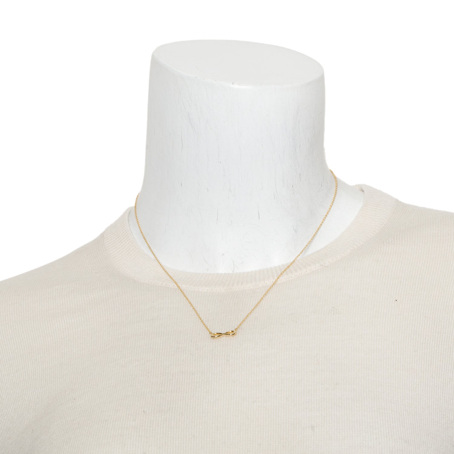 Tiffany & Co. 18k Yellow Gold Mini Infinity Pendant Necklace w/ Box