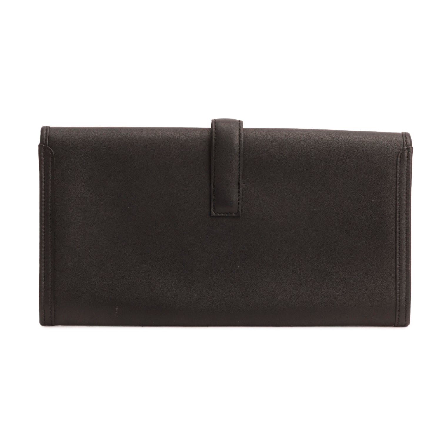 Hermes Black Noir Swift Leather Jige Elan 29 Clutch