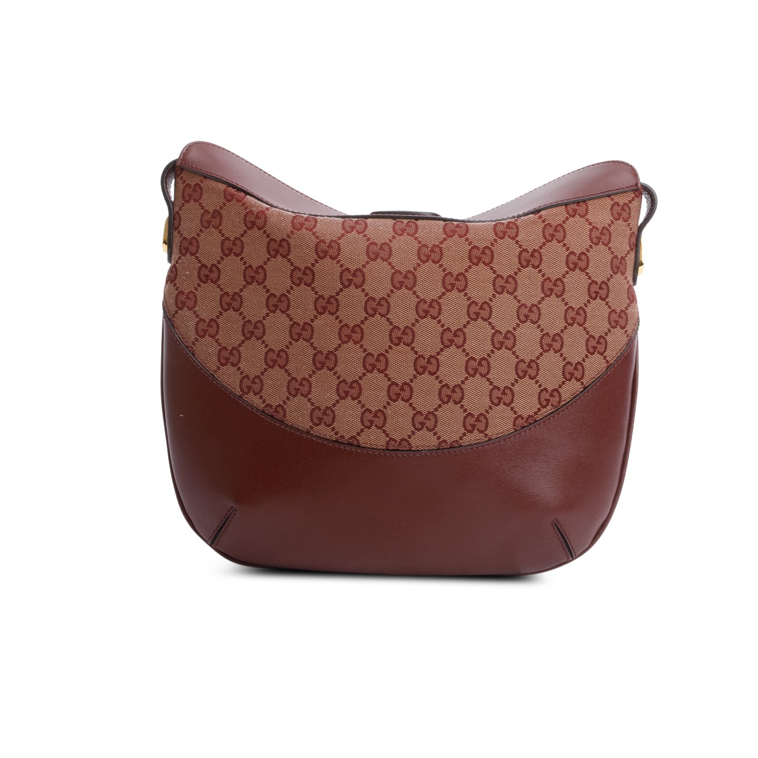 Gucci Burgundy GG Monogram Calfskin Medium Arli Shoulder Bag