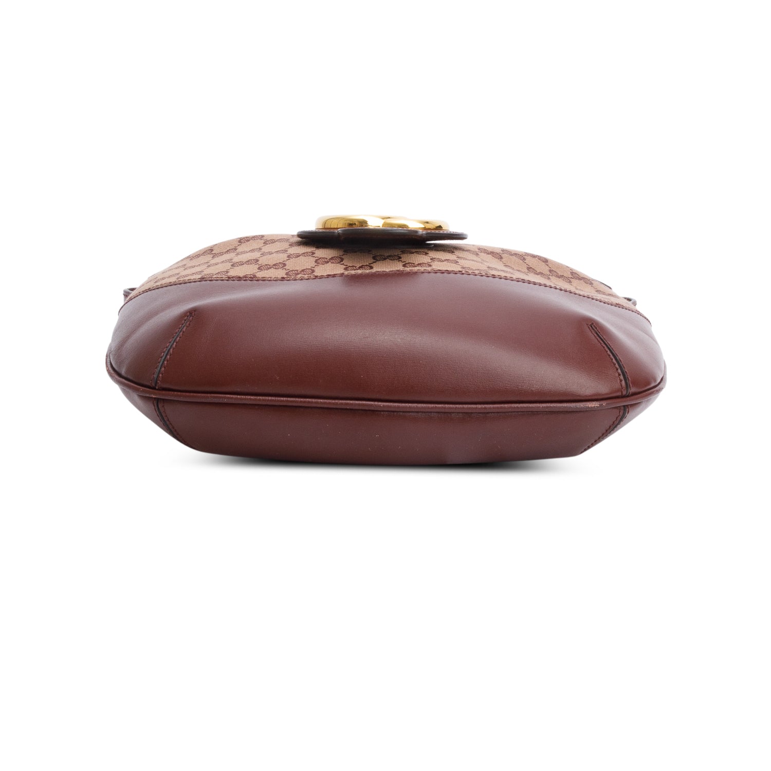 Gucci Burgundy GG Monogram Calfskin Medium Arli Shoulder Bag