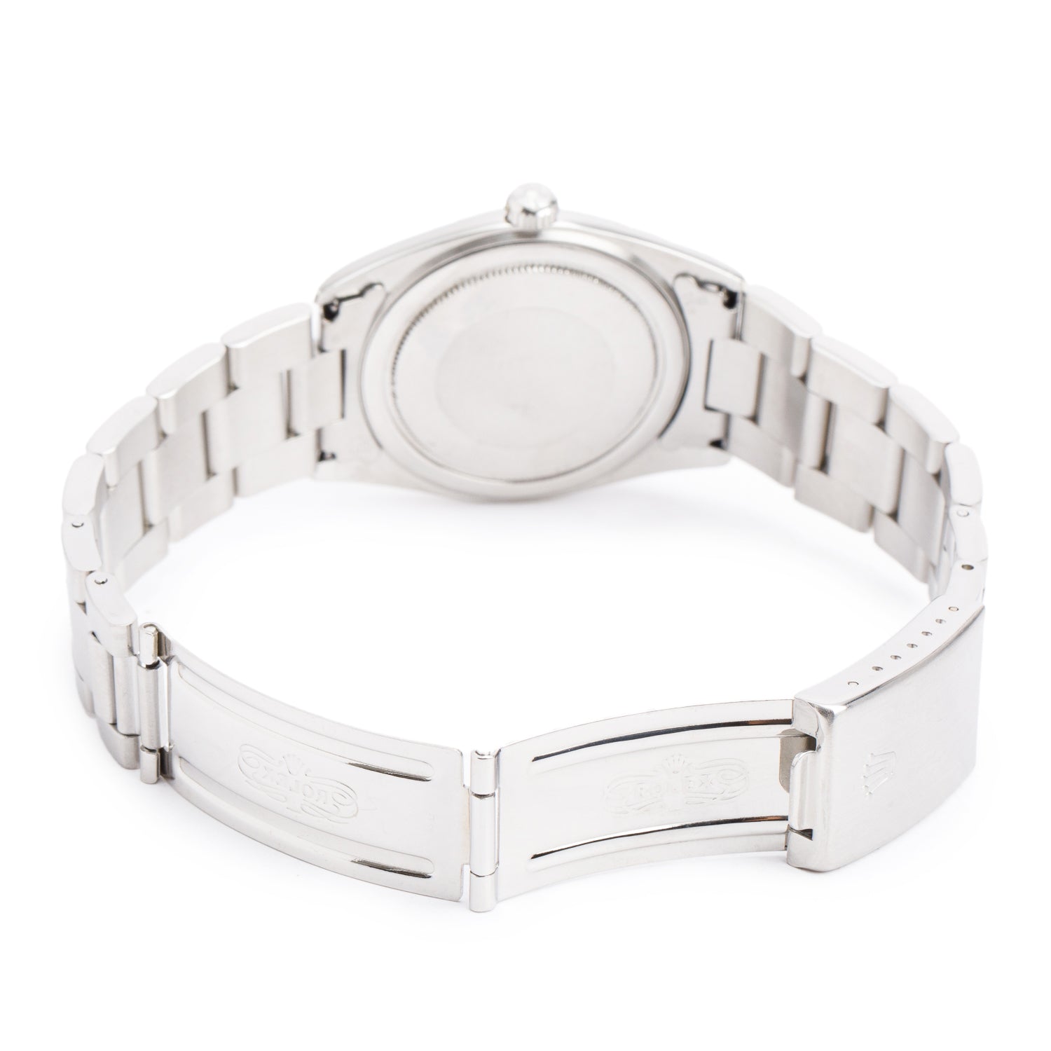 Rolex Vintage Stainless Steel Oyster Precision Manual 36 MM Watch Silver Dial 6424 w/ Box