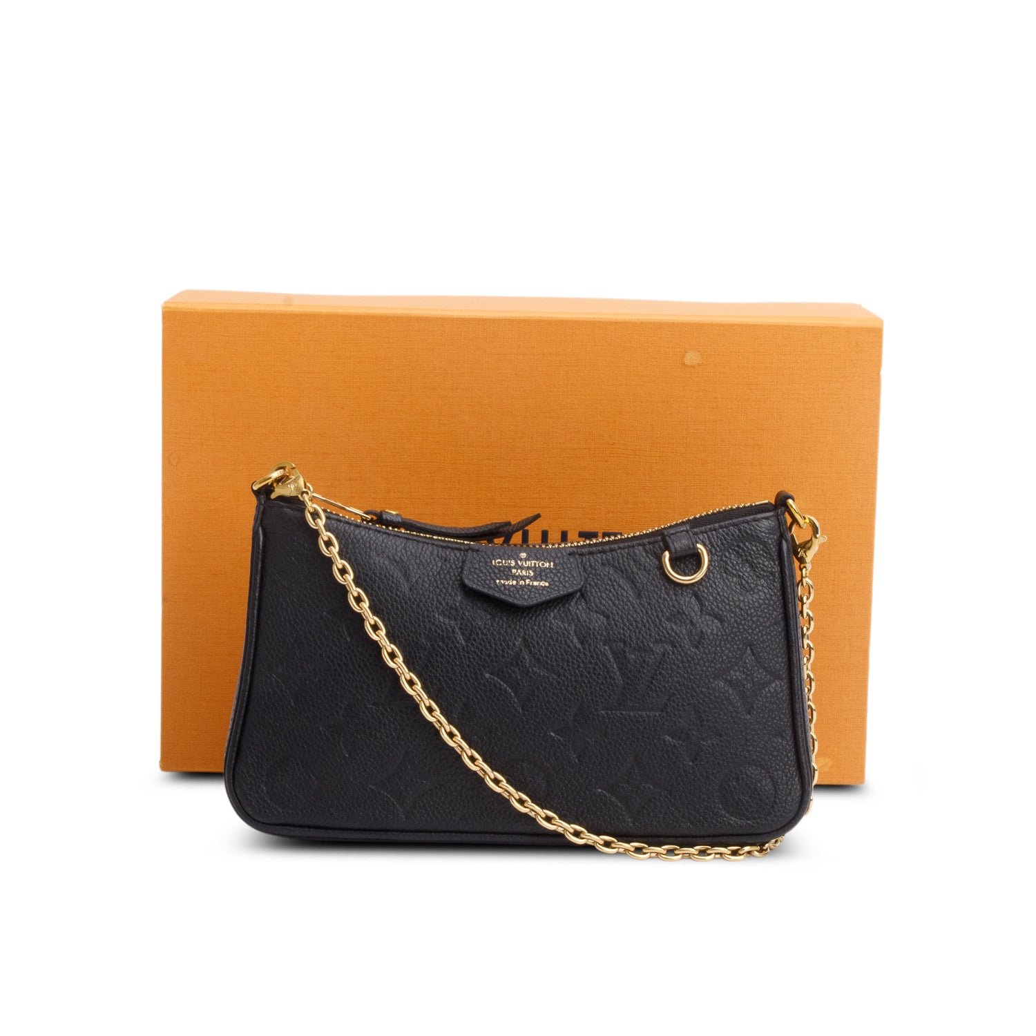 Louis Vuitton 2022 Black Empreinte Easy Pouch On Strap w/ Box & Receipt