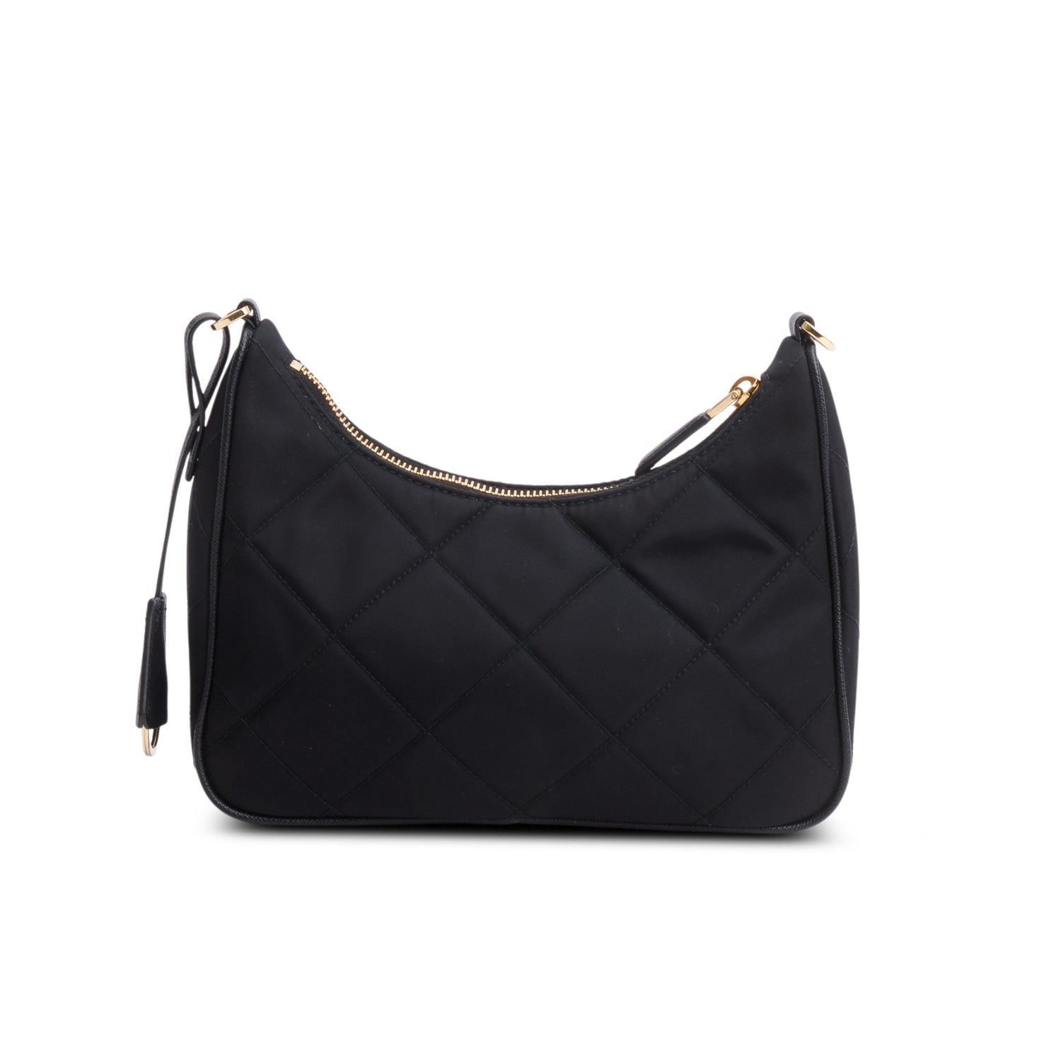 Prada Black Re-Nylon Quilted Re-Edition 1995 Chaine Shoulder Bag