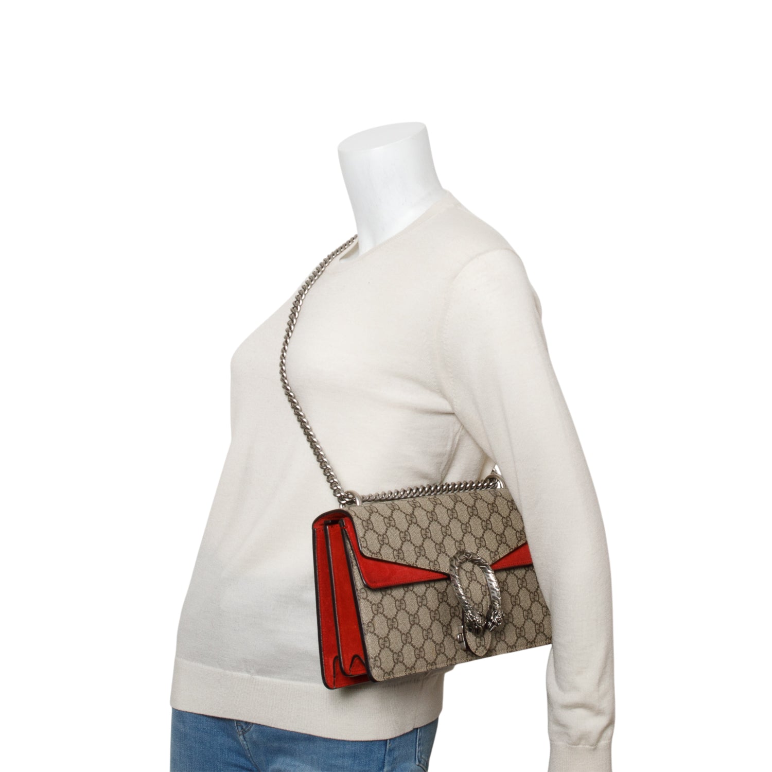 Gucci GG Supreme Monogram Small Dionysus Shoulder Bag w/ Box