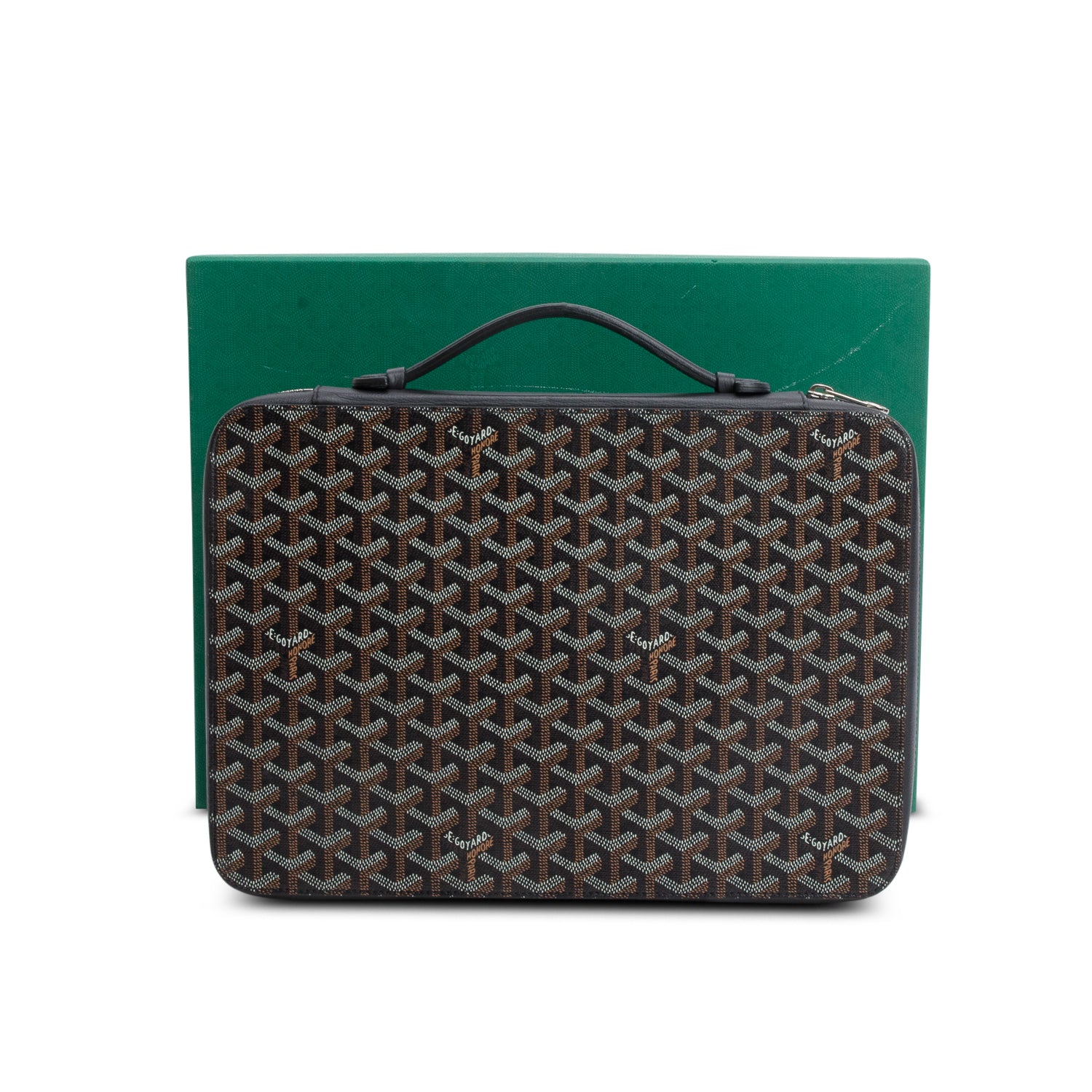 Goyard 2020 Black Goyardine Universal Companion Portfolio w/ Box
