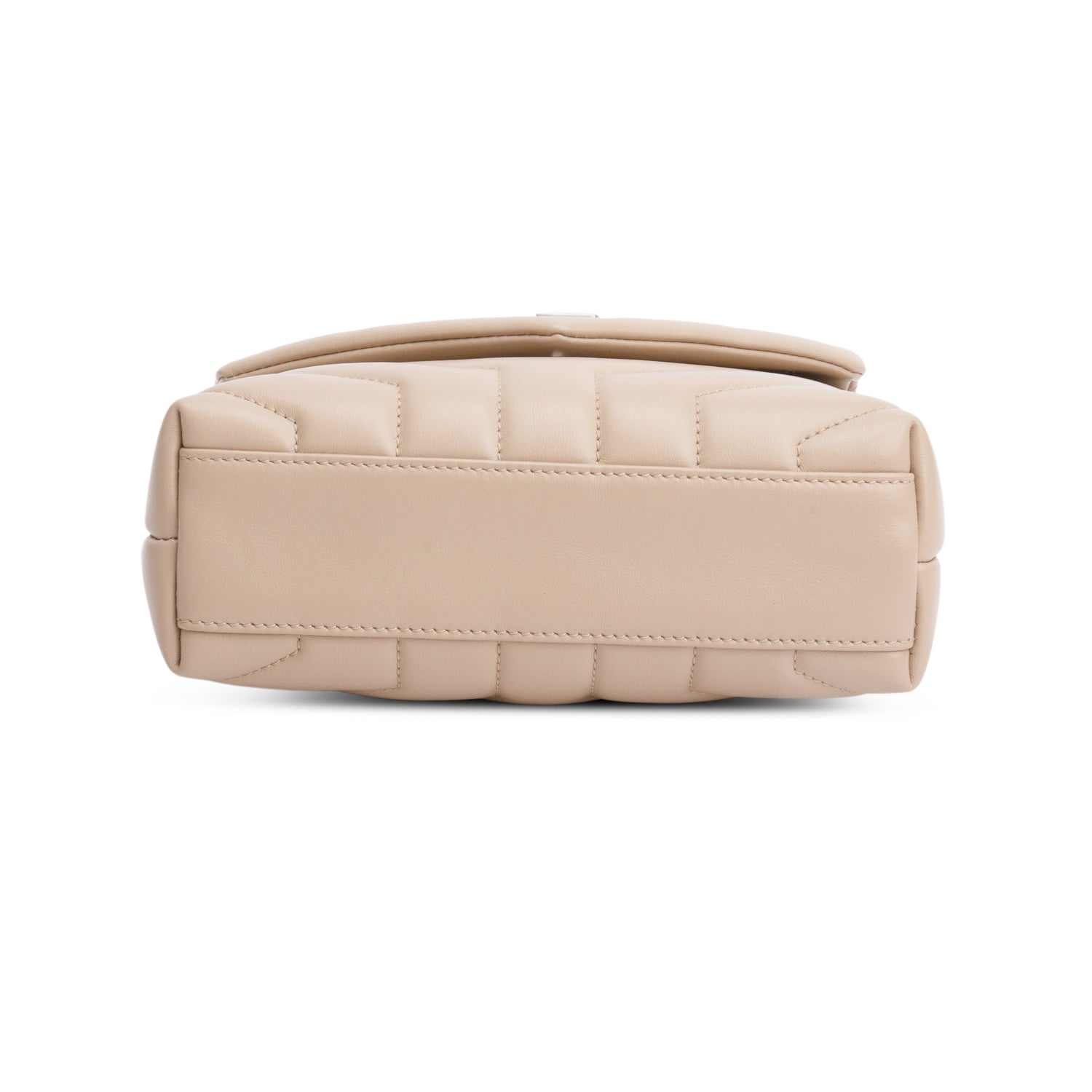 Saint Laurent Beige Monogram Matelasse Toy Loulou Crossbody Bag