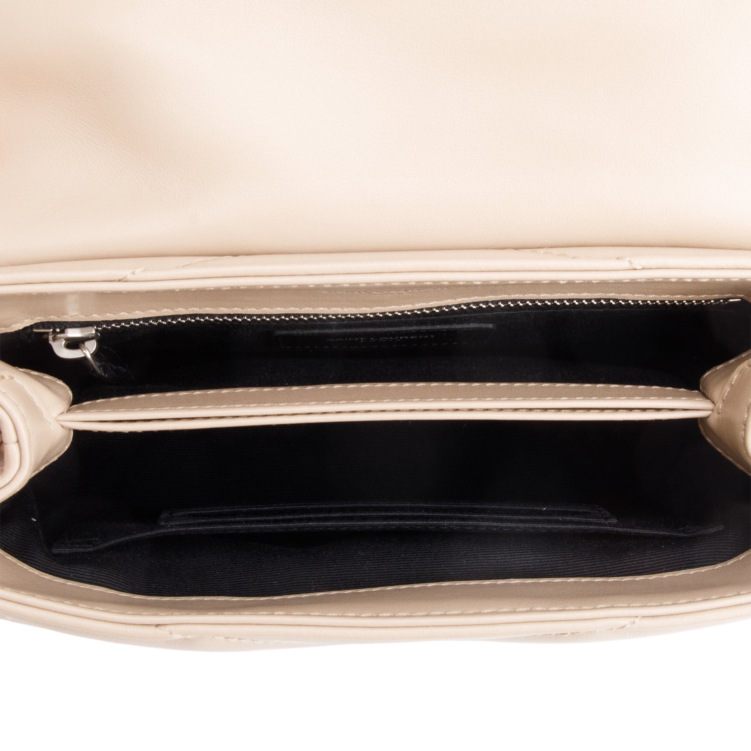 Saint Laurent Beige Monogram Matelasse Toy Loulou Crossbody Bag