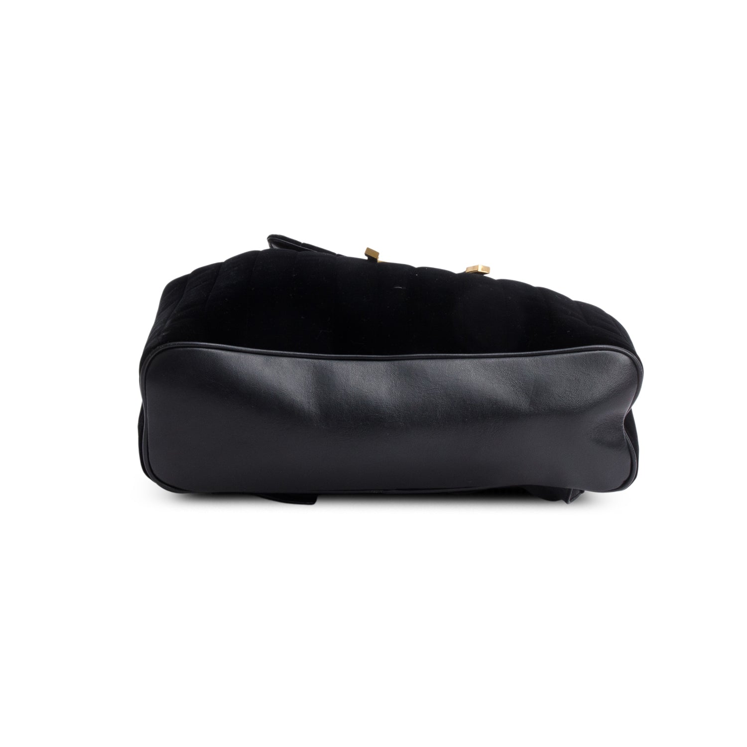 Saint Laurent Black Velvet Matelasse Vicky Backpack