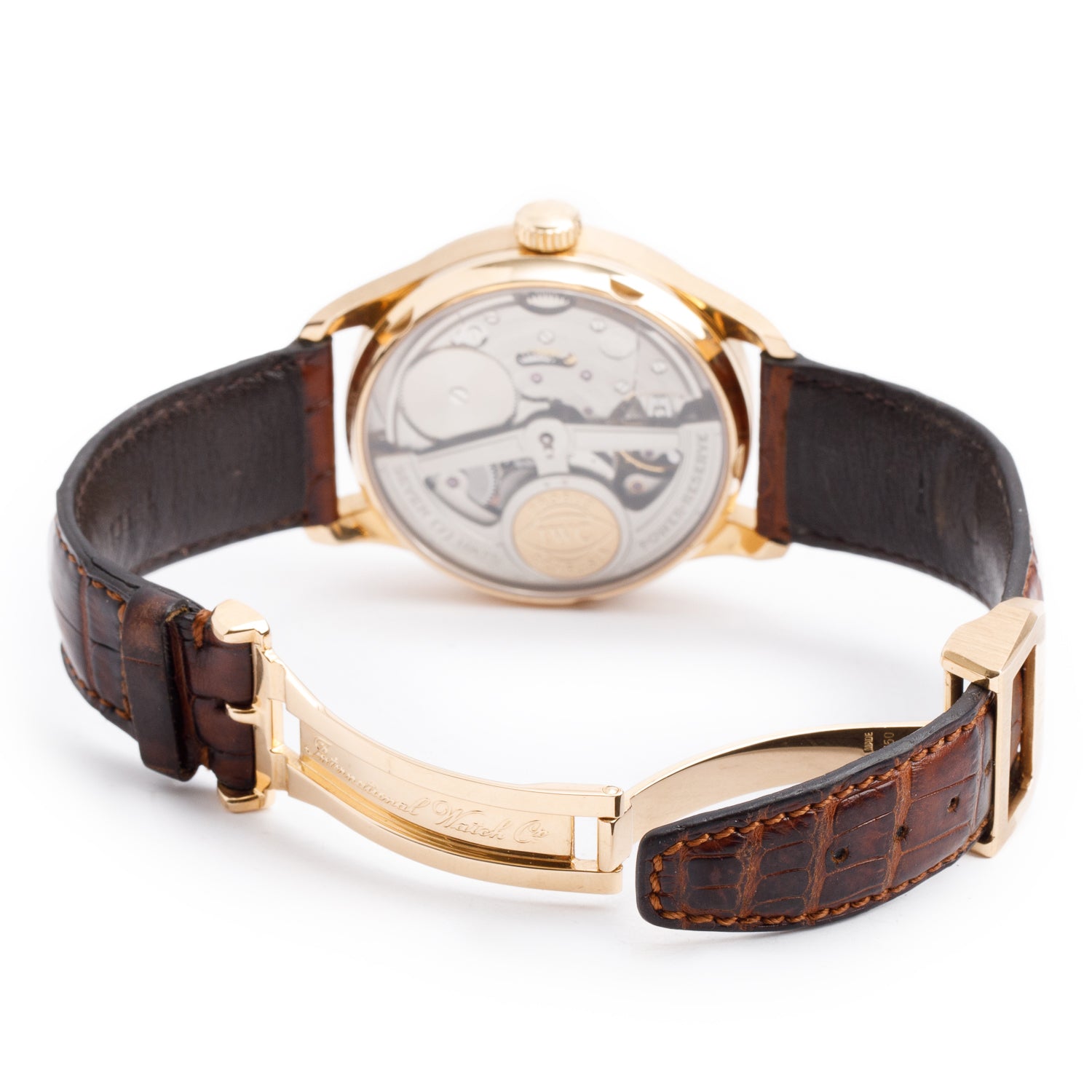 IWC 18k Rose Gold Portugieser 42 MM Automatic Watch White Dial IW500101 w/ Box & Papers