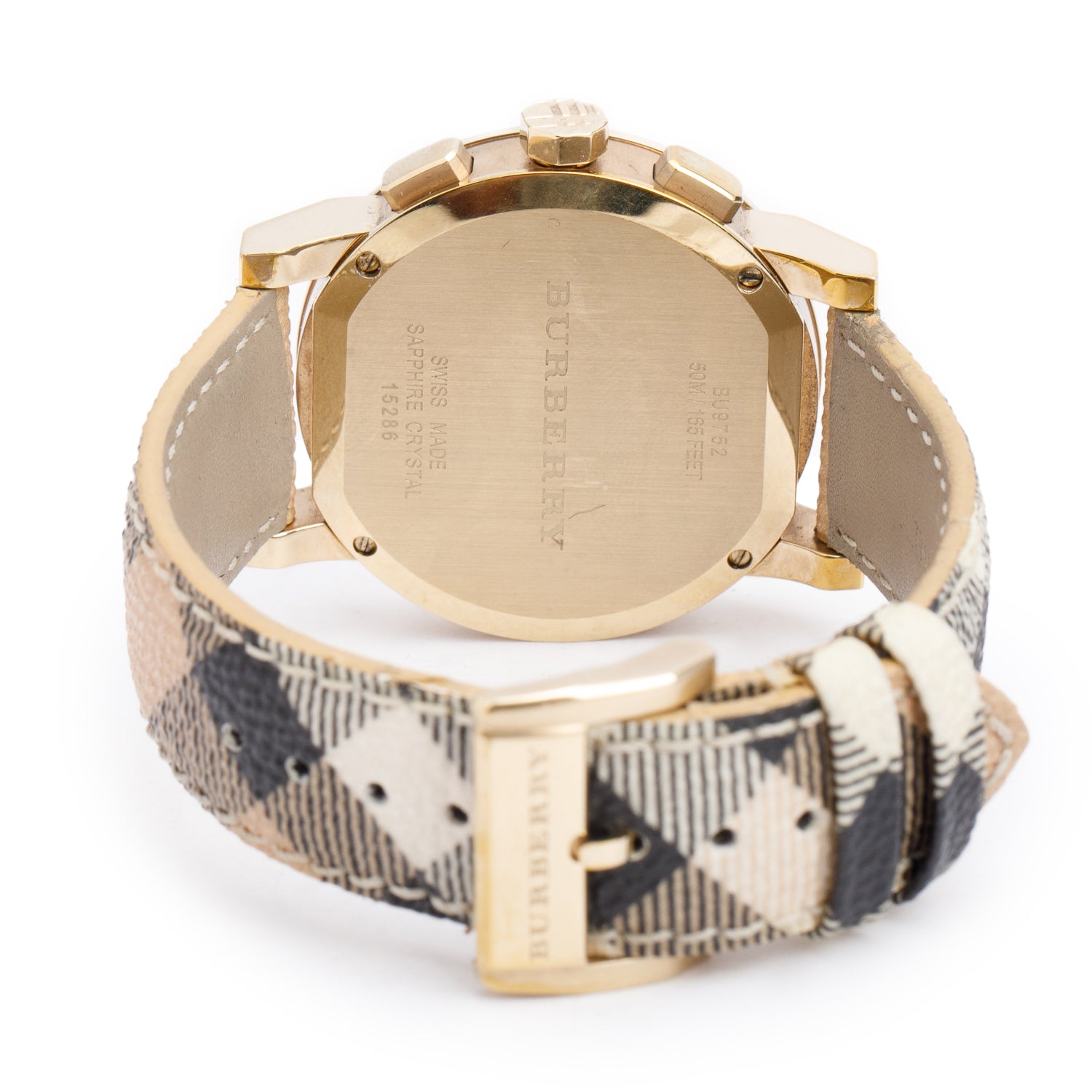 Burberry Gold-Plated Stainless Steel BU9752 38 MM The City Chronograph Quartz Watch w/ Box