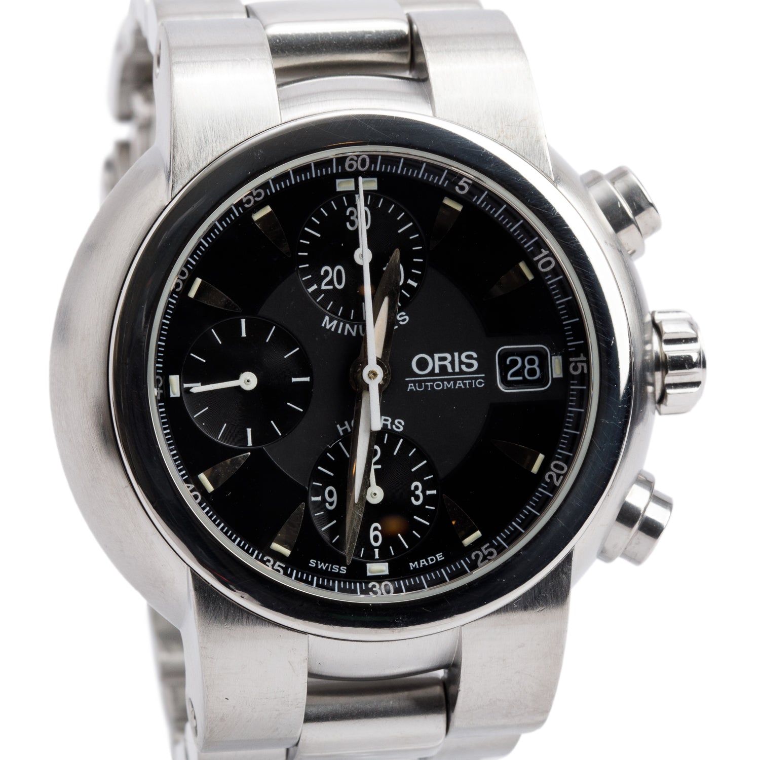 Oris Stainless Steel Big Crown 42 MM Automatic Chronograph Watch w/ Box
