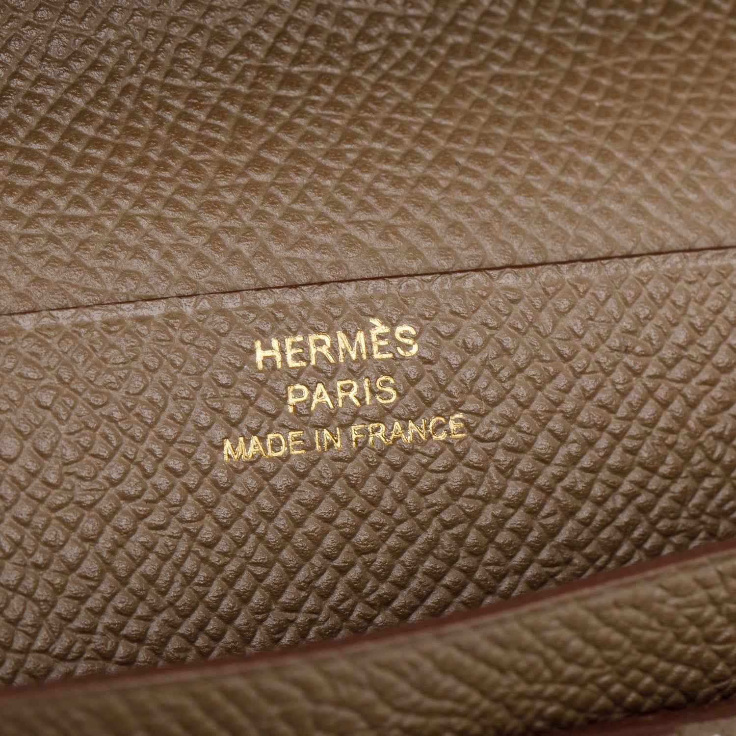 Hermes Etoupe Epsom Leather Bearn Gusset Wallet