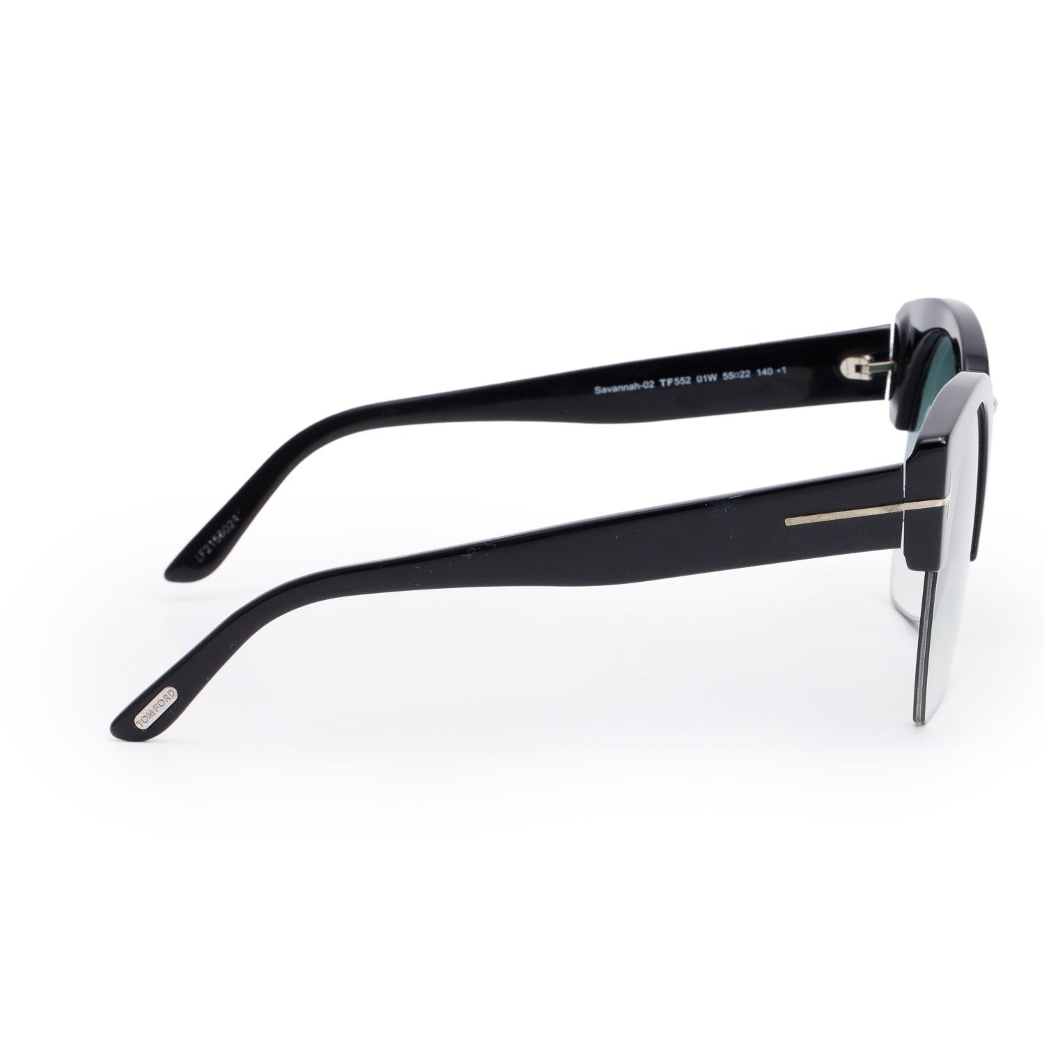 Tom Ford TF552 Black Savannah-02 Square Sunglasses w/ Box & Case