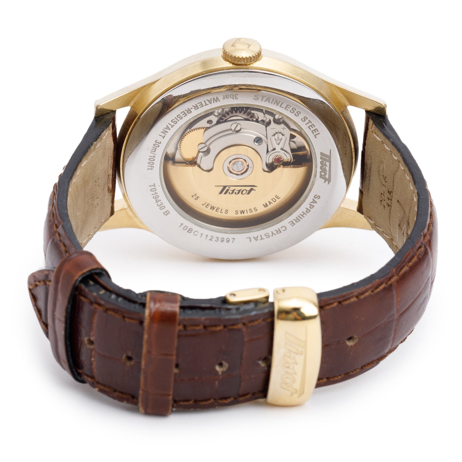 Tissot Gold-Plated Stainless Steel Heritage Visodate 40 MM Automatic Watch w/ Box & Papers