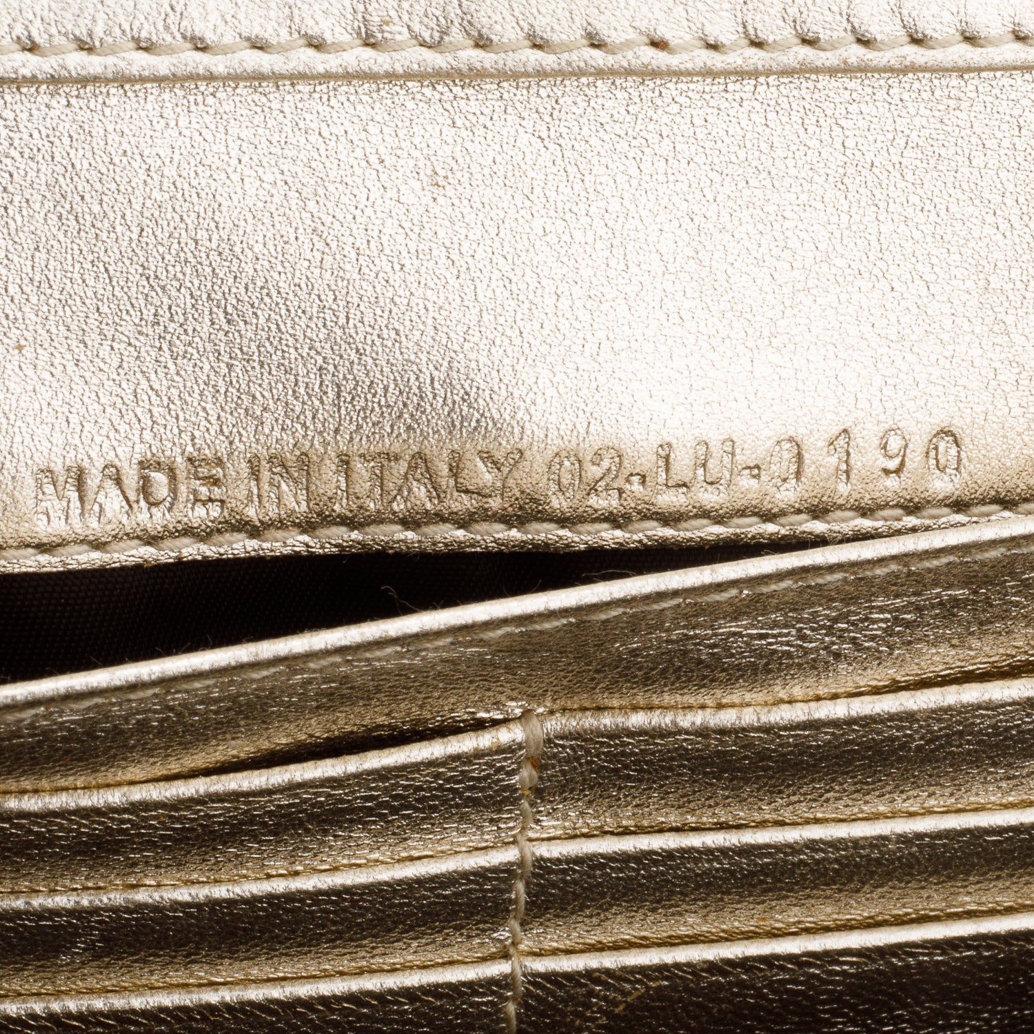 Christian Dior Gold Patent Leather Timeless Rendezvous Wallet on Chain w/ Box & Receipt