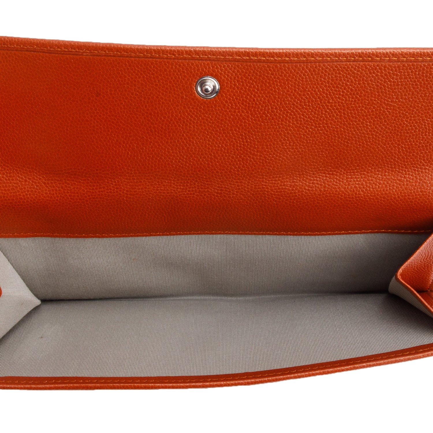 Chanel Orange Caviar Long Flap Wallet