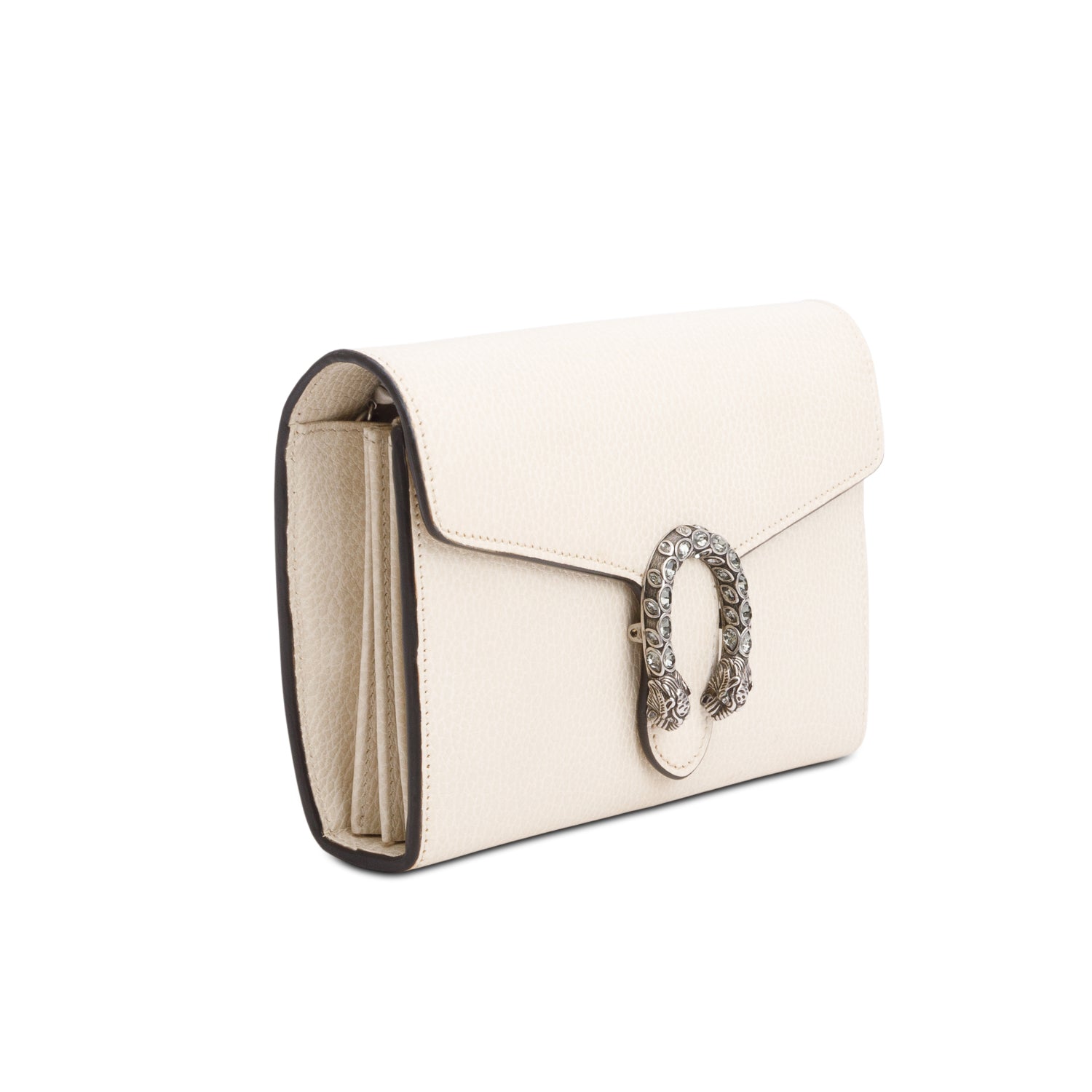 Gucci Cream Leather Mini Dionysus Wallet on Chain