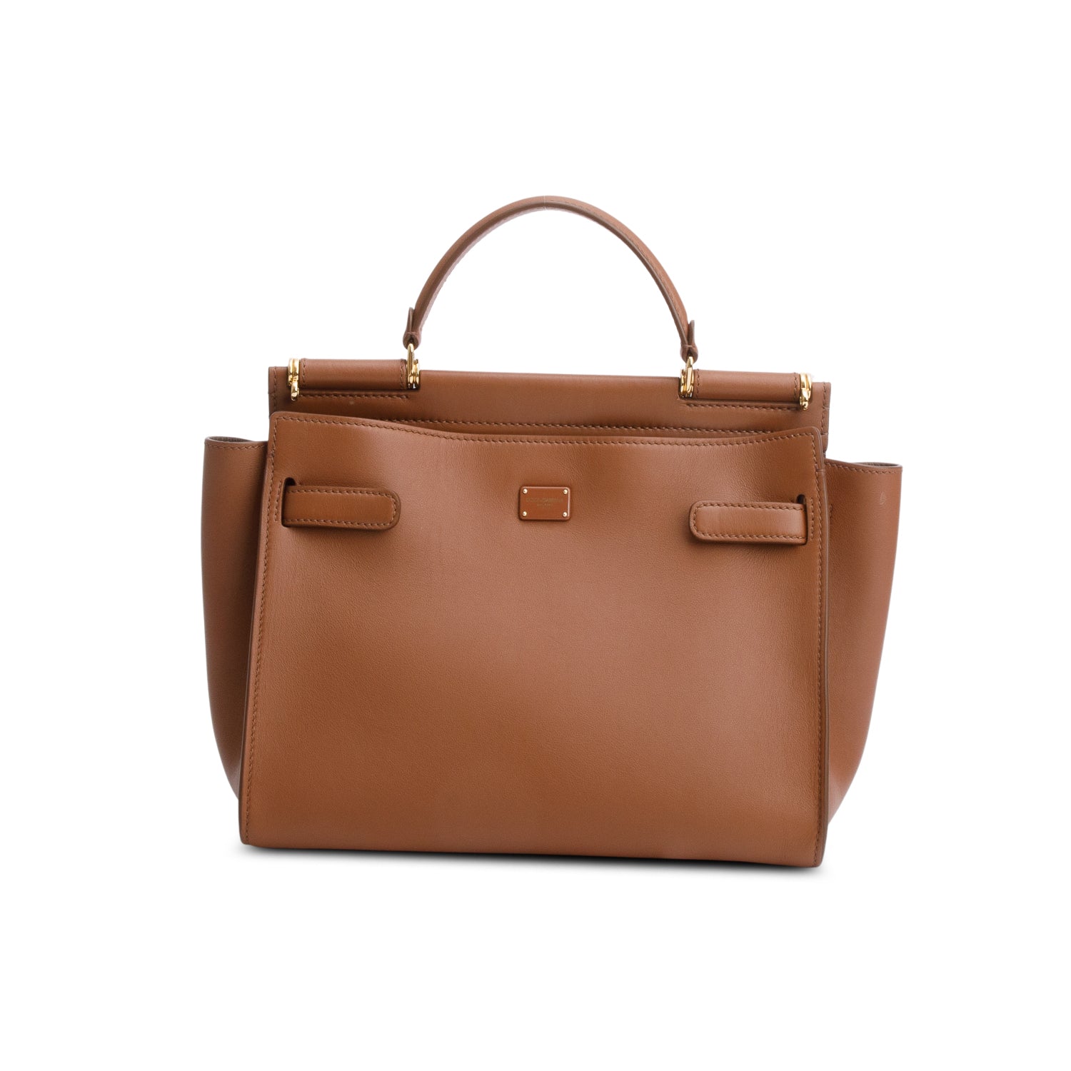 Dolce & Gabbana Brown Calfskin Medium Sicily 62 Soft Bag w/ Straps