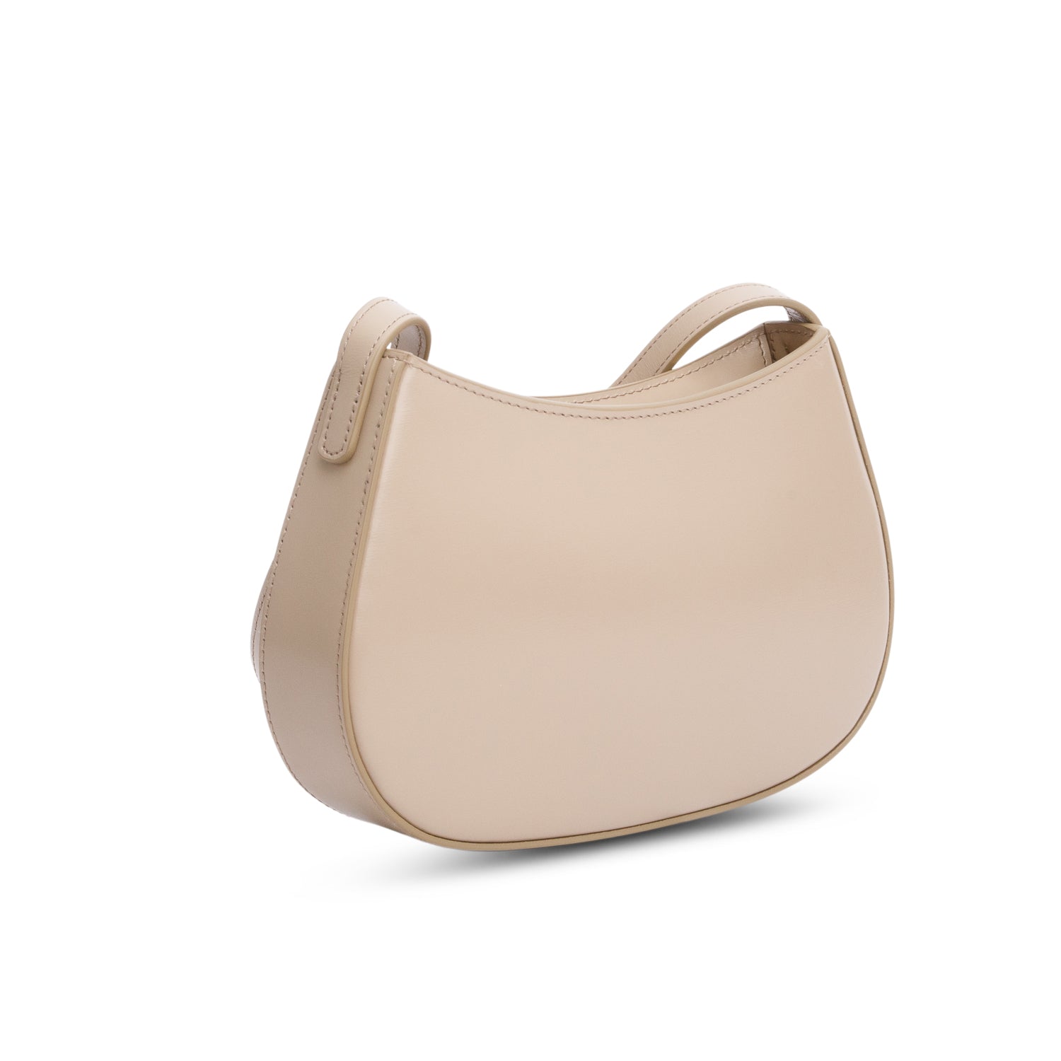 Celine 2024 Taupe Shiny Calfskin Medium Tilly Triomphe Shoulder Bag