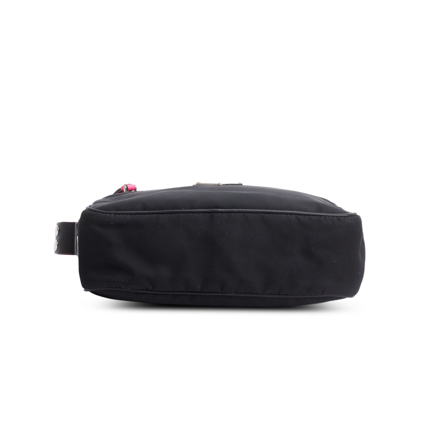 Prada Black Tessuto Nylon Studded New Vela Shoulder Bag